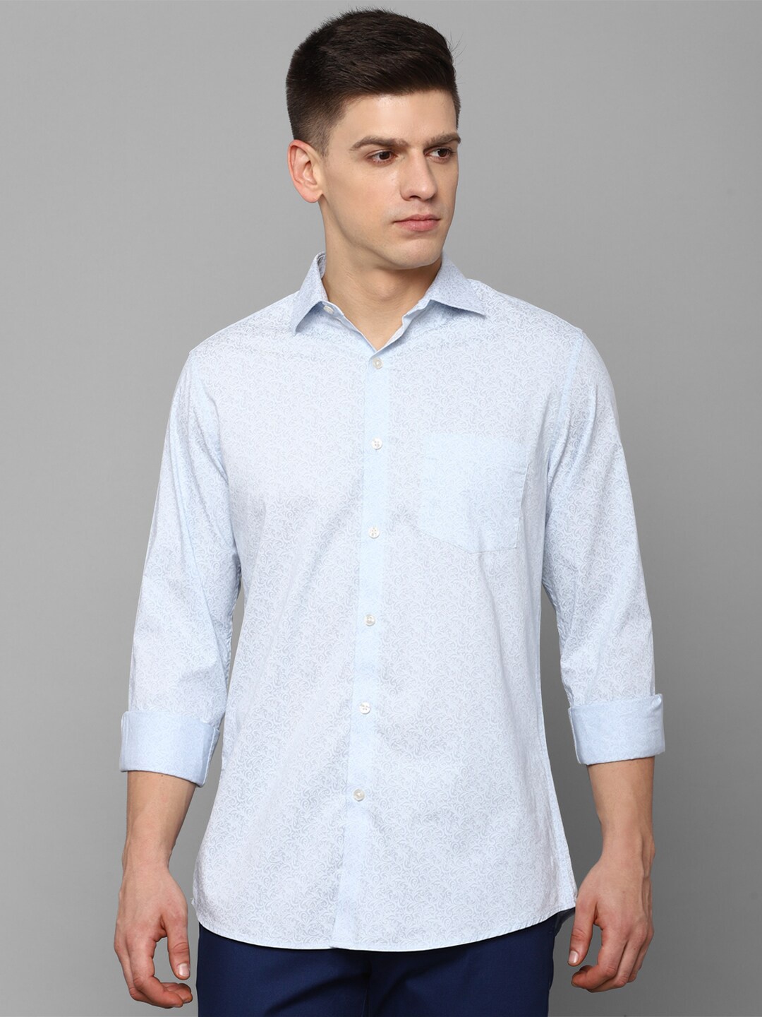 

Allen Solly Men Blue Slim Fit Printed Casual Shirt