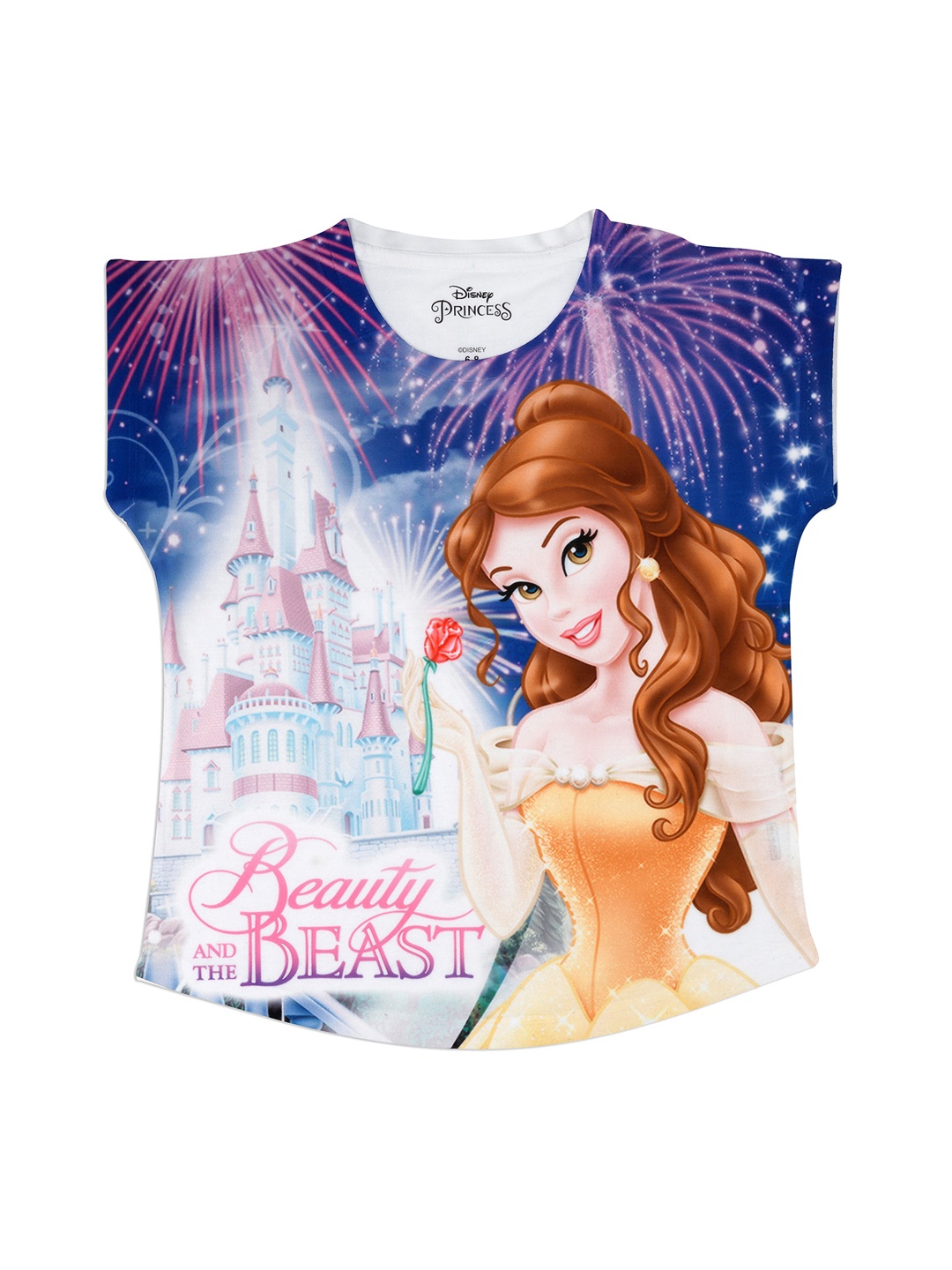 Disney by Wear Your Mind Girls Purple Disney Princess Printed Top