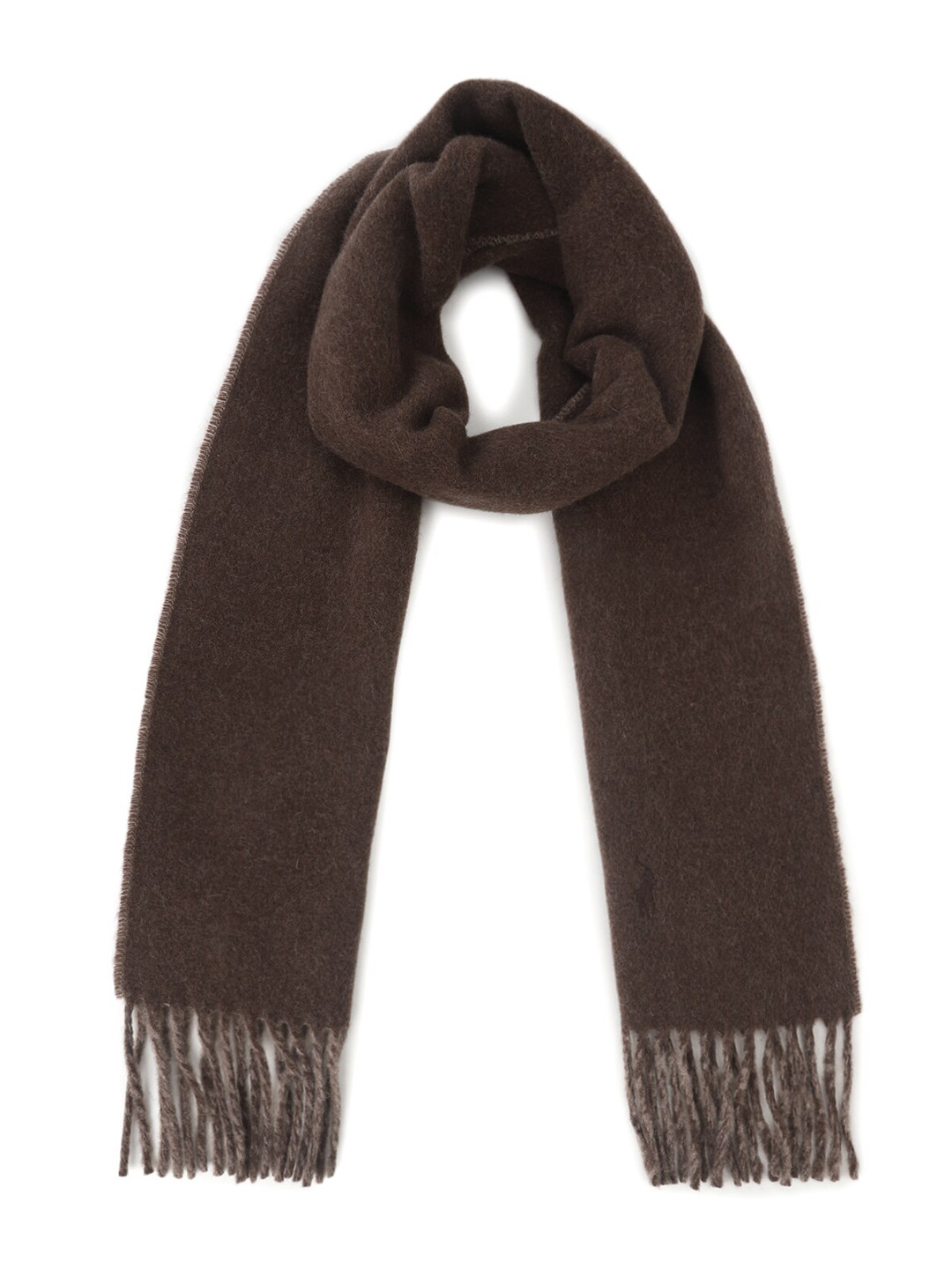 

Polo Ralph Lauren Men Solid Tasseled Border Wool Scarf, Brown