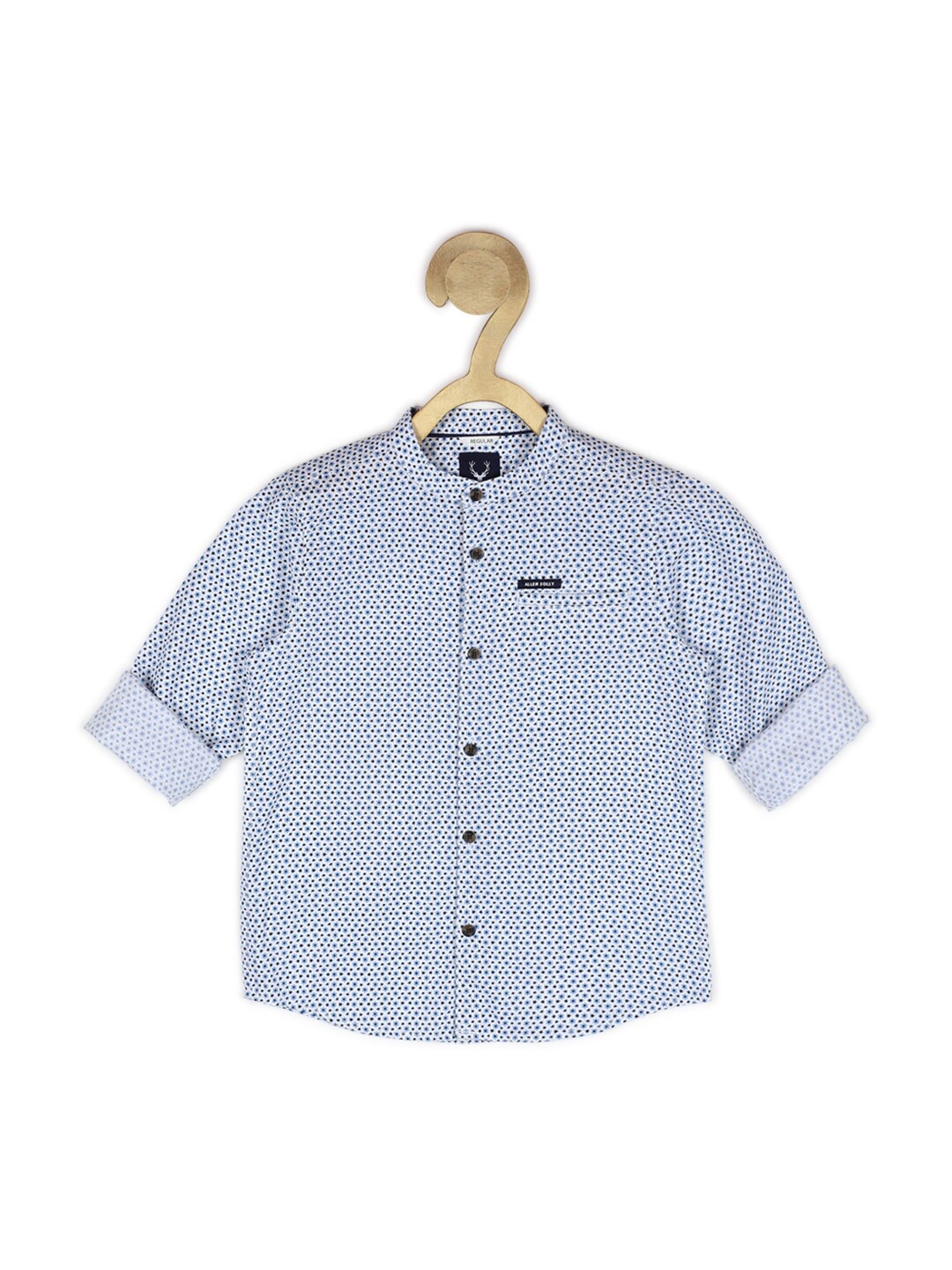 

Allen Solly Junior Boys Blue Printed Cotton Casual Shirt