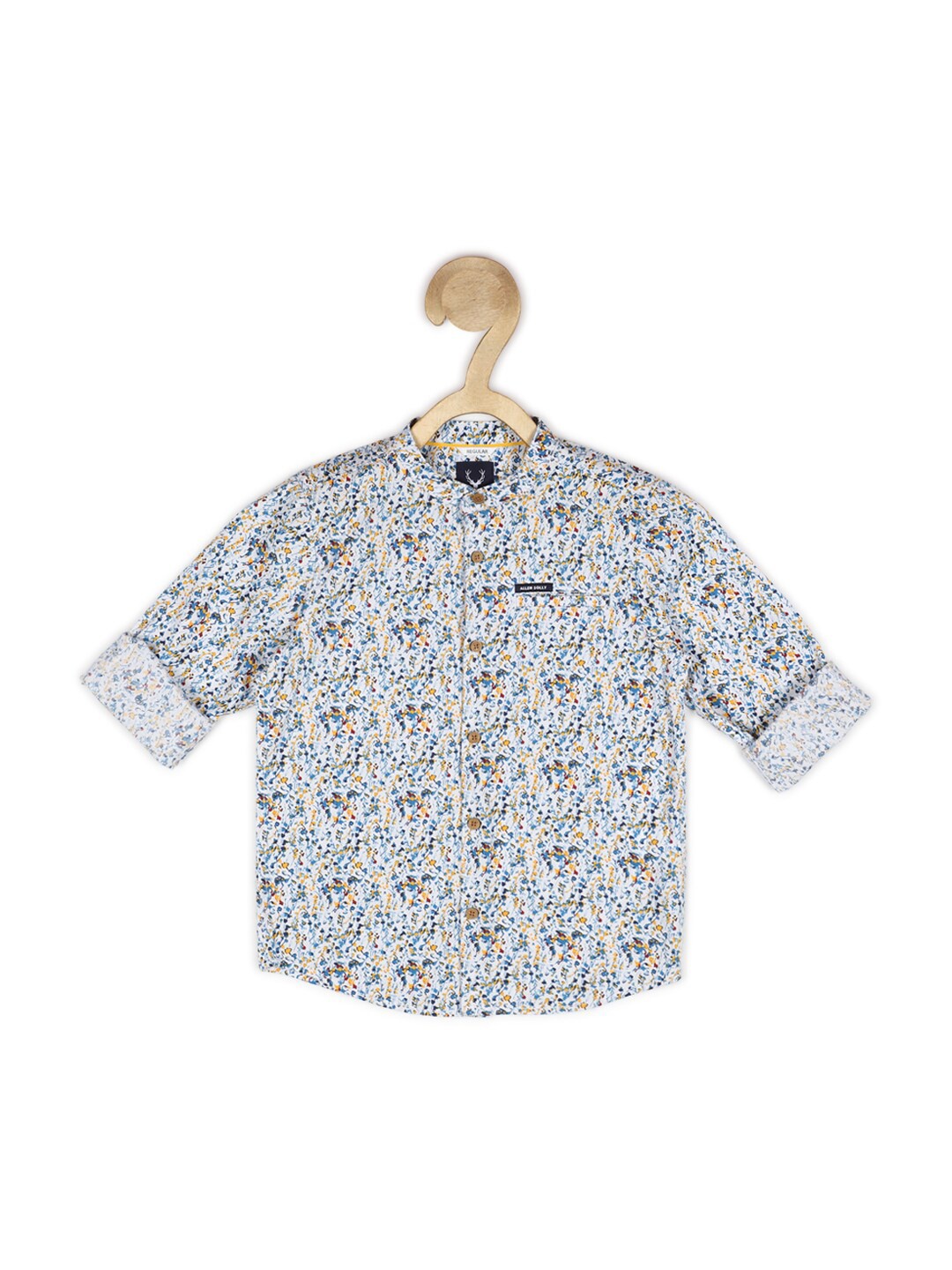 

Allen Solly Junior Boys Off White Floral Printed Casual Cotton Shirt