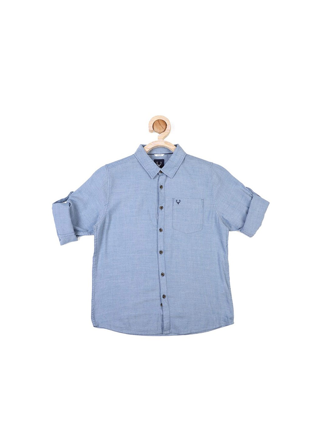 

Allen Solly Junior Boys Blue Slim Fit Casual Cotton Shirt