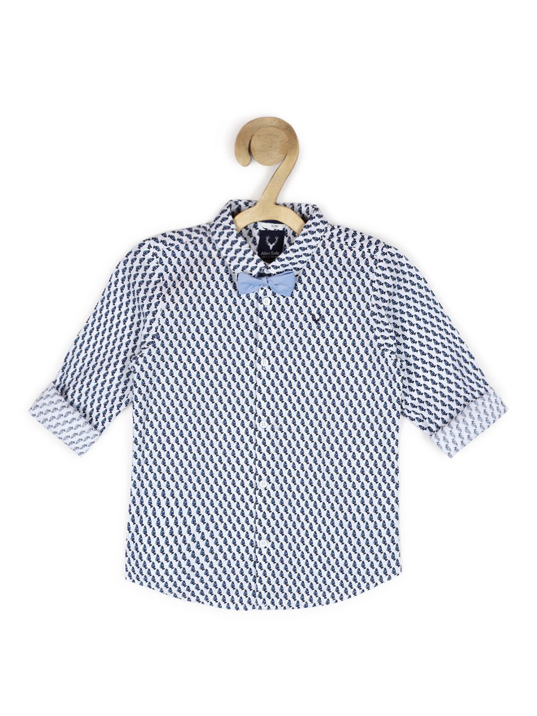 

Allen Solly Junior Boys Blue Slim Fit Printed Casual Cotton Shirt