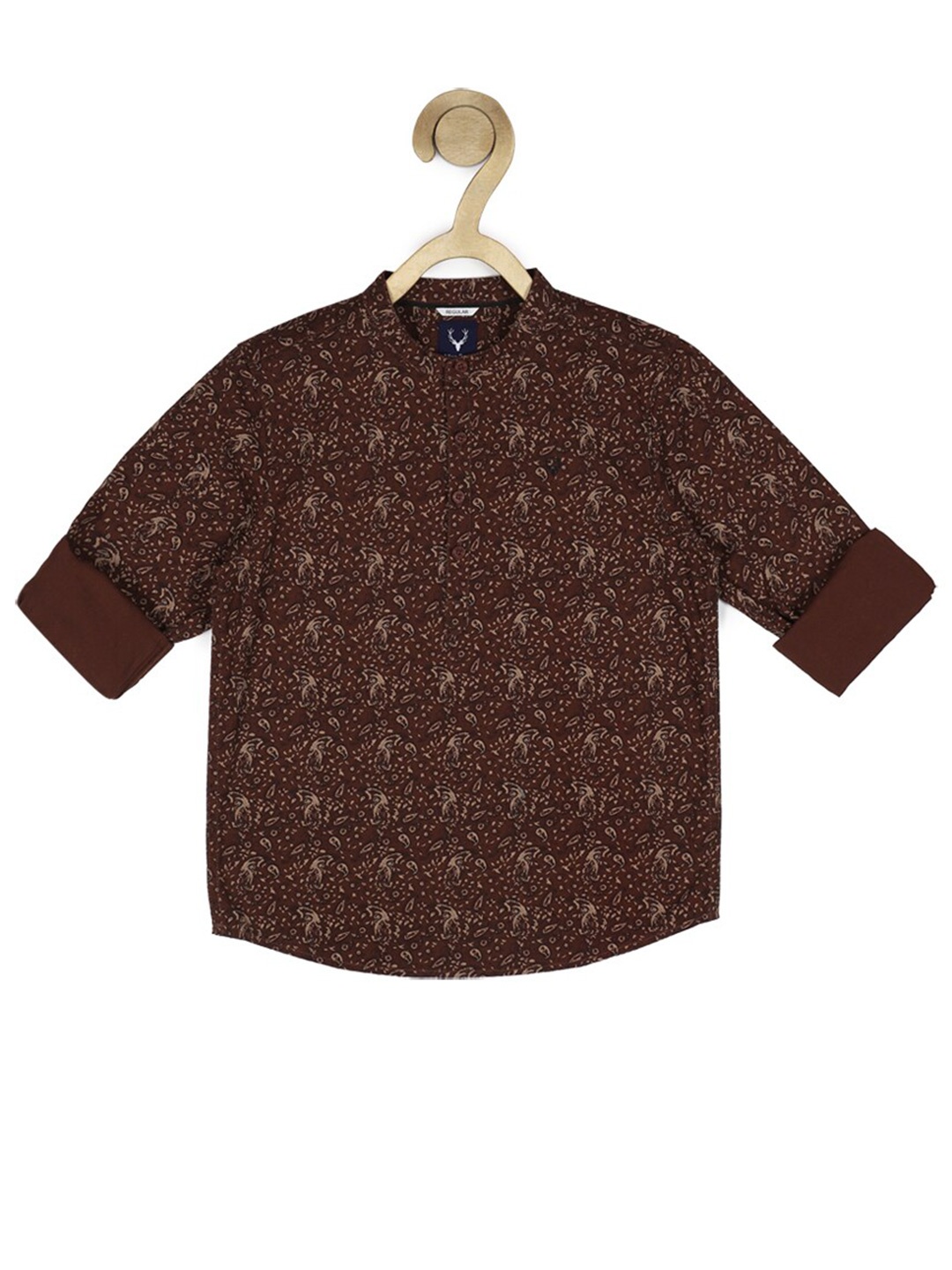 

Allen Solly Junior Boys Brown Printed Casual Shirt