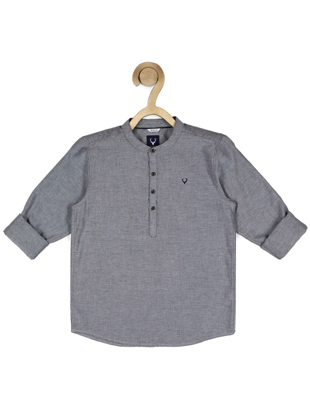 

Allen Solly Junior Boys Grey Pure Cotton Casual Shirt