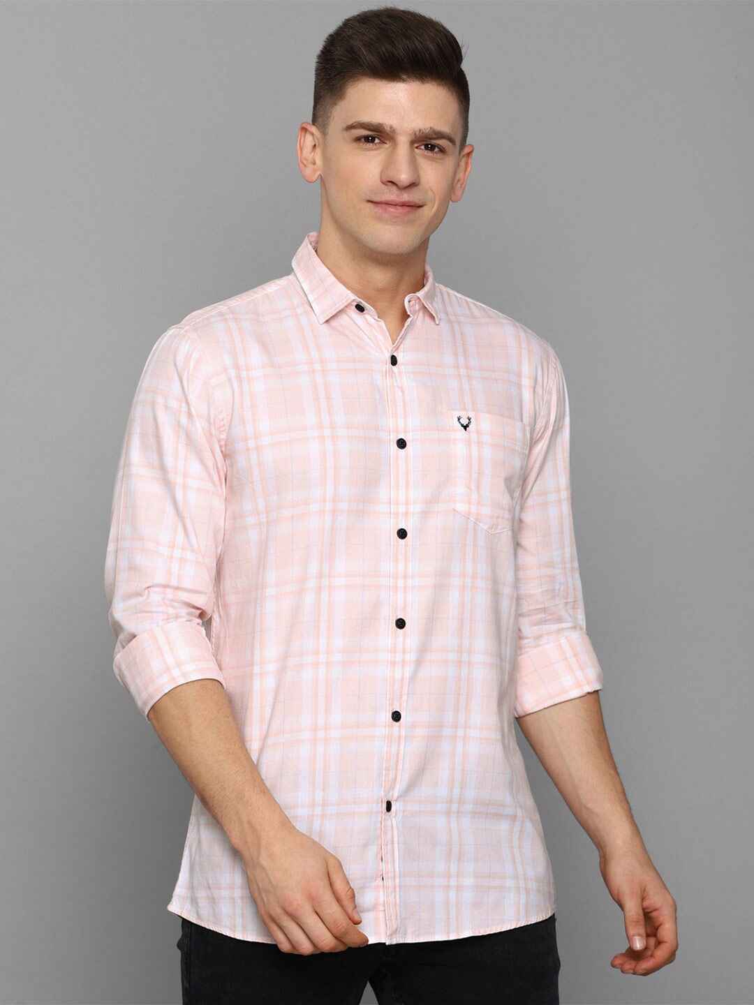 

Allen Solly Sport Men Pink Tartan Checked Casual Shirt