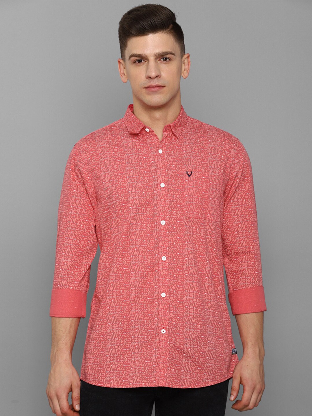 

Allen Solly Sport Men Pink Printed Cotton Casual Shirt