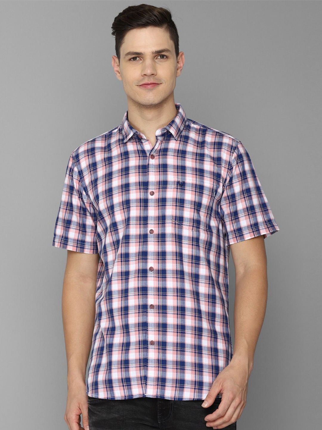 

Allen Solly Sport Men Multicolored Checked Cotton Casual Shirt, Multi