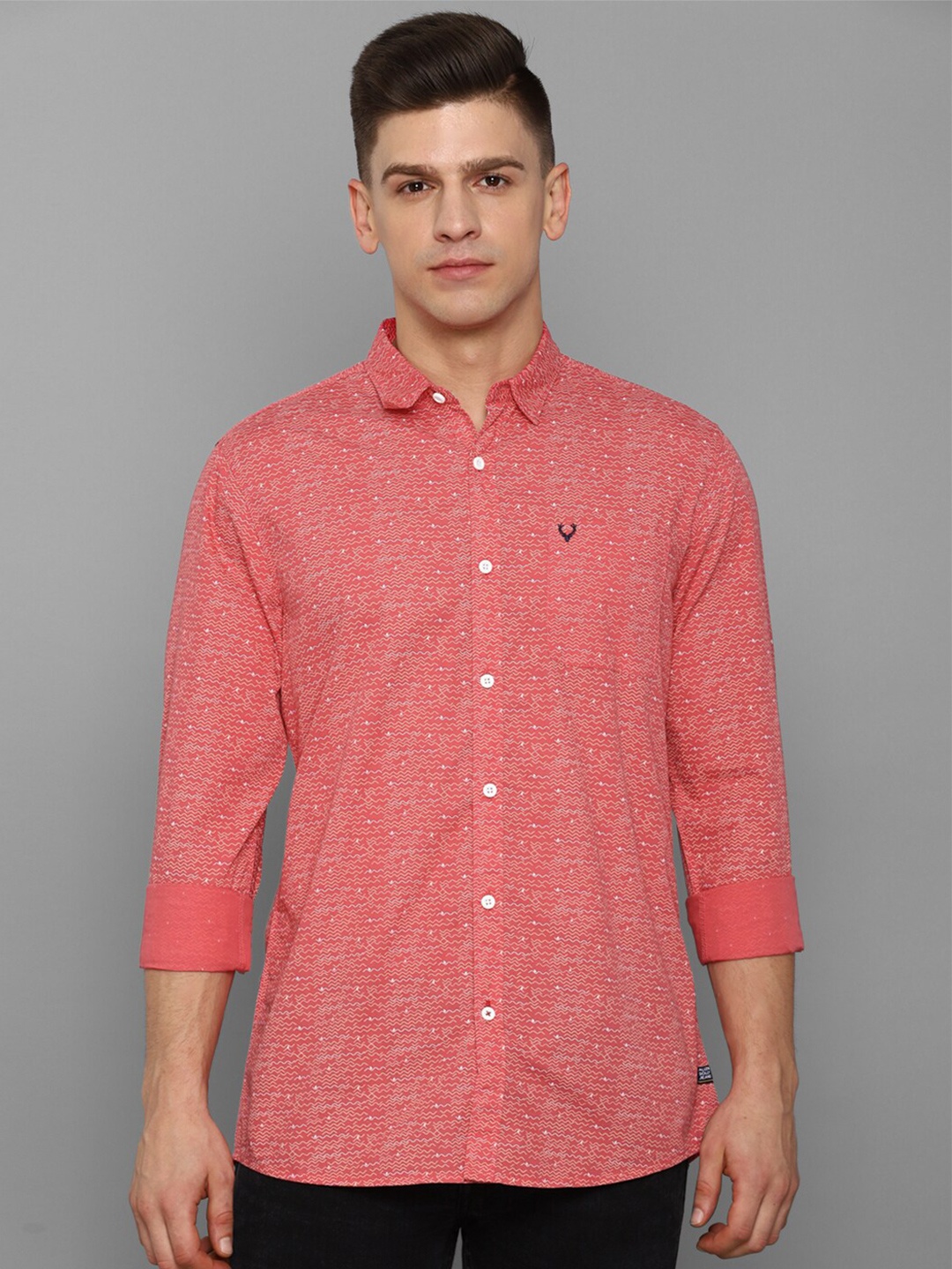 

Allen Solly Sport Men Pink Printed Casual Shirt