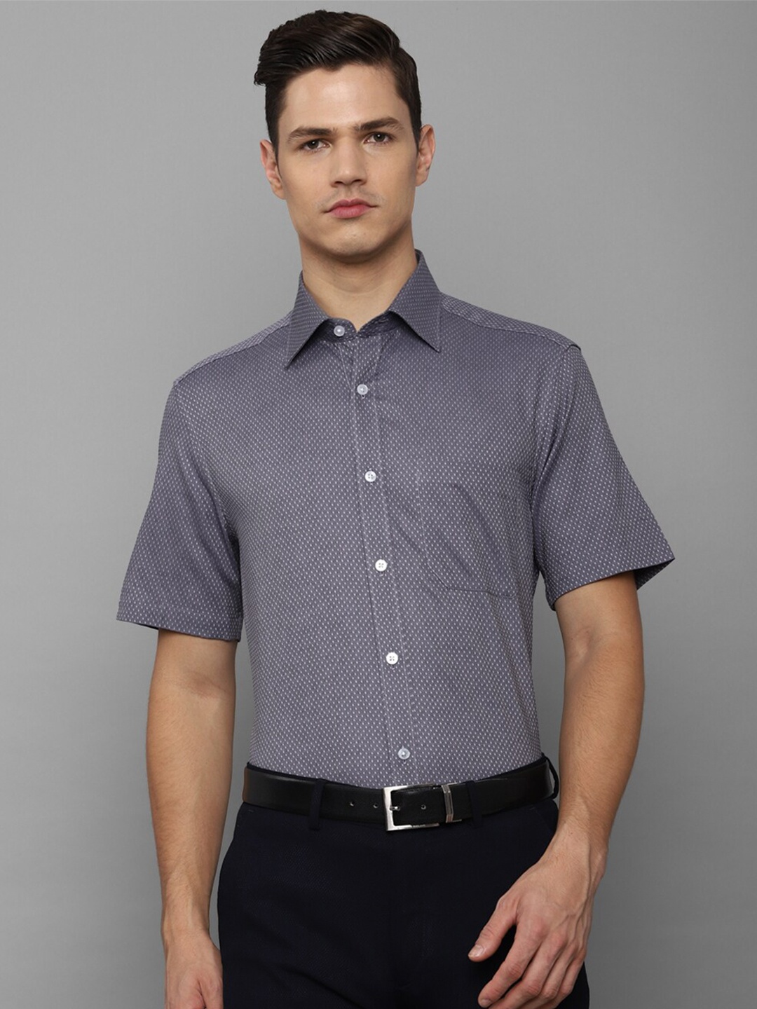 

Louis Philippe Men Grey Formal Cotton Shirt