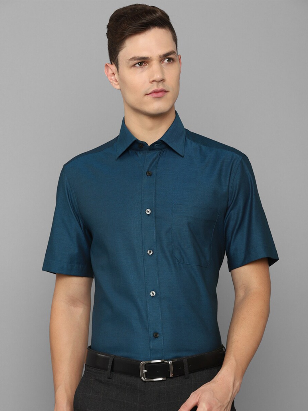 

Louis Philippe Men Blue Formal Shirt