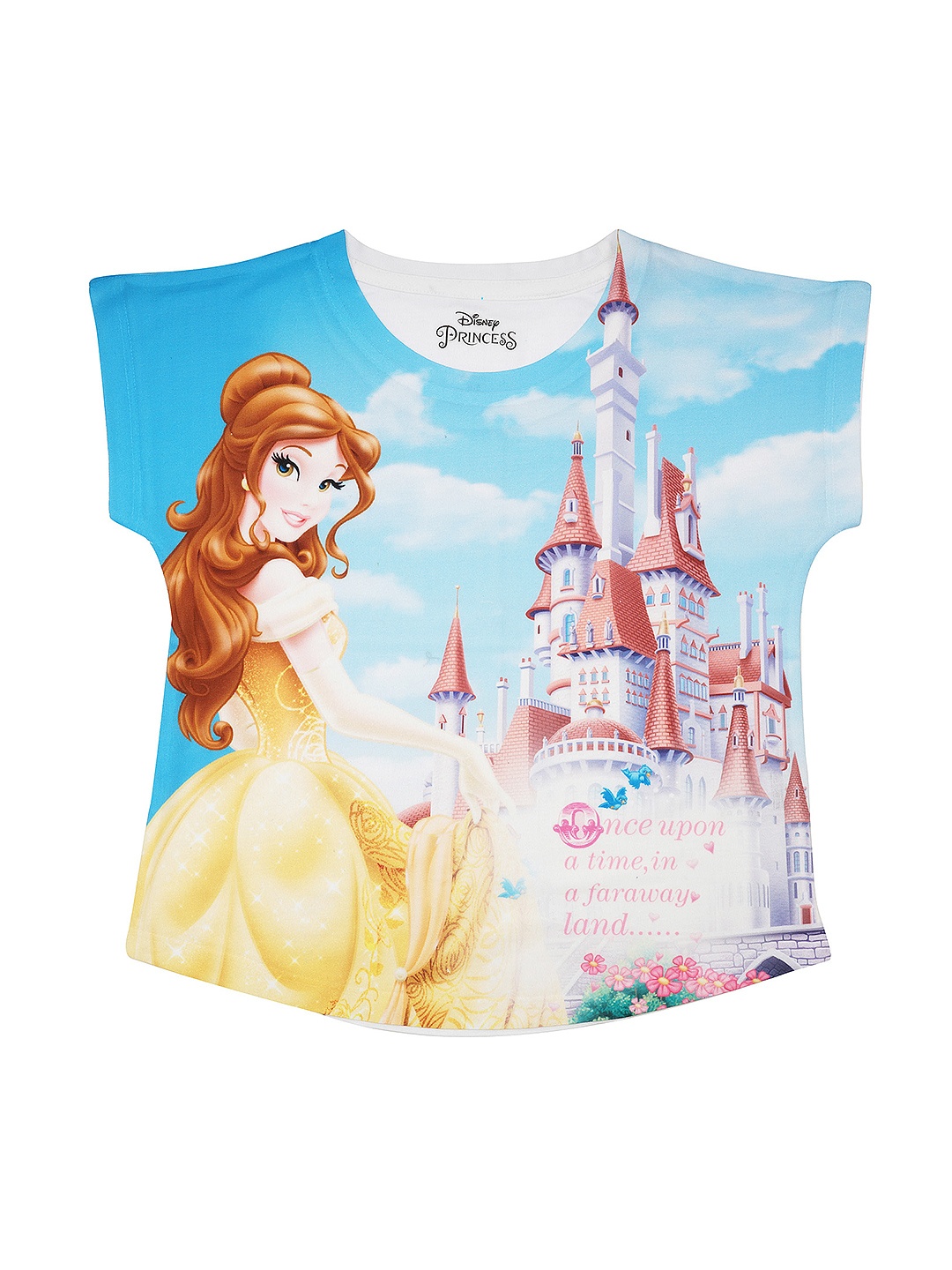 

Disney by Wear Your Mind Girls Blue Disney Princess Printed Top