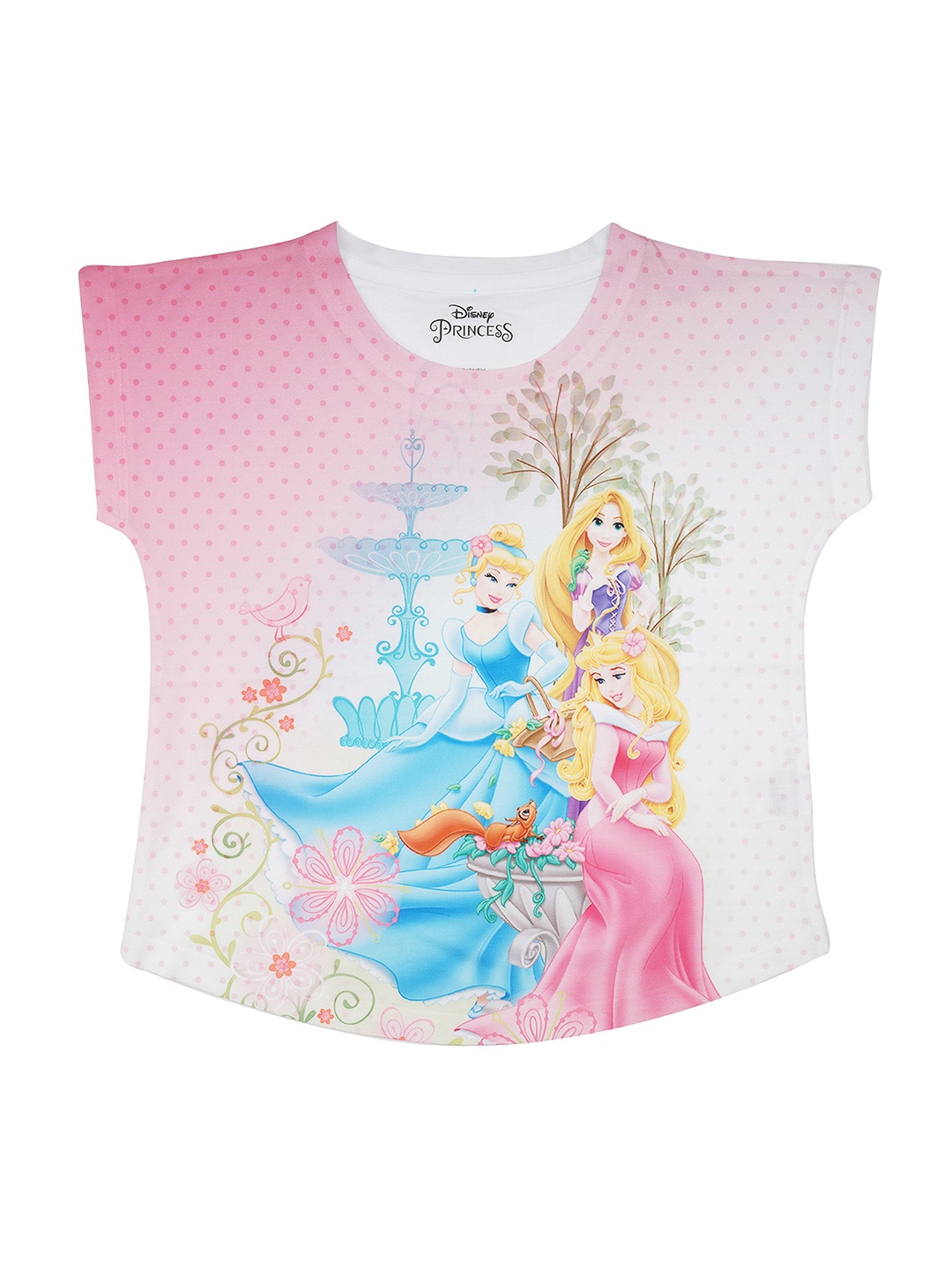 

Disney by Wear Your Mind Girls Pink Disney Princess Printed Top