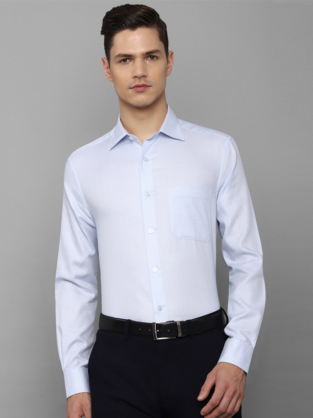 

Louis Philippe Men Blue Formal Shirt