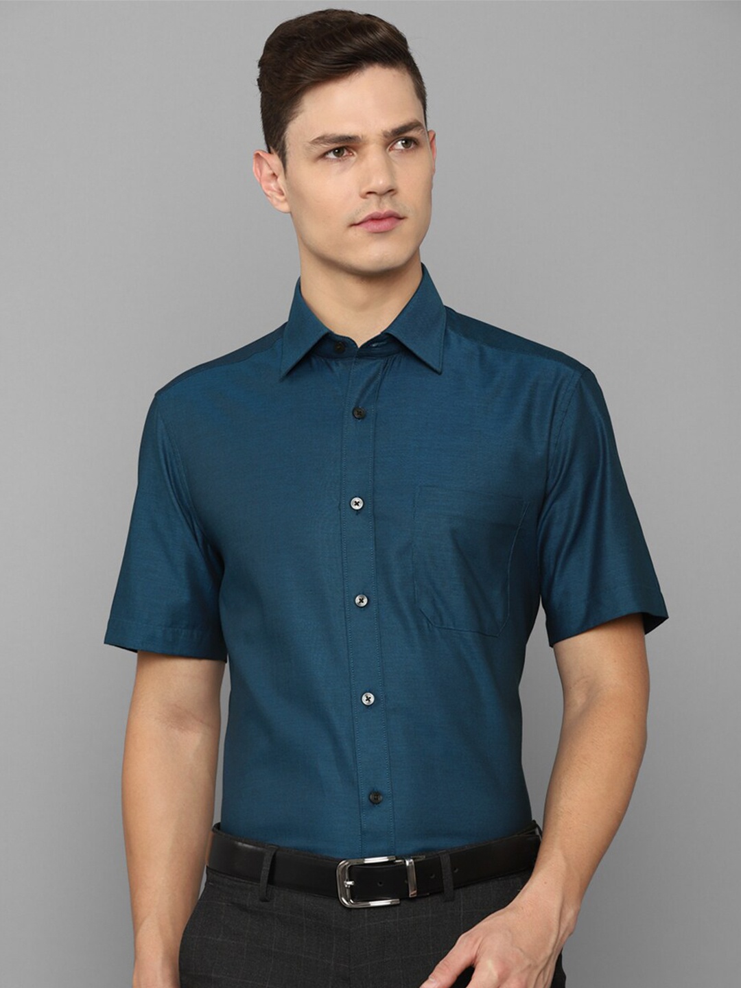 

Louis Philippe Men Blue Formal Shirt