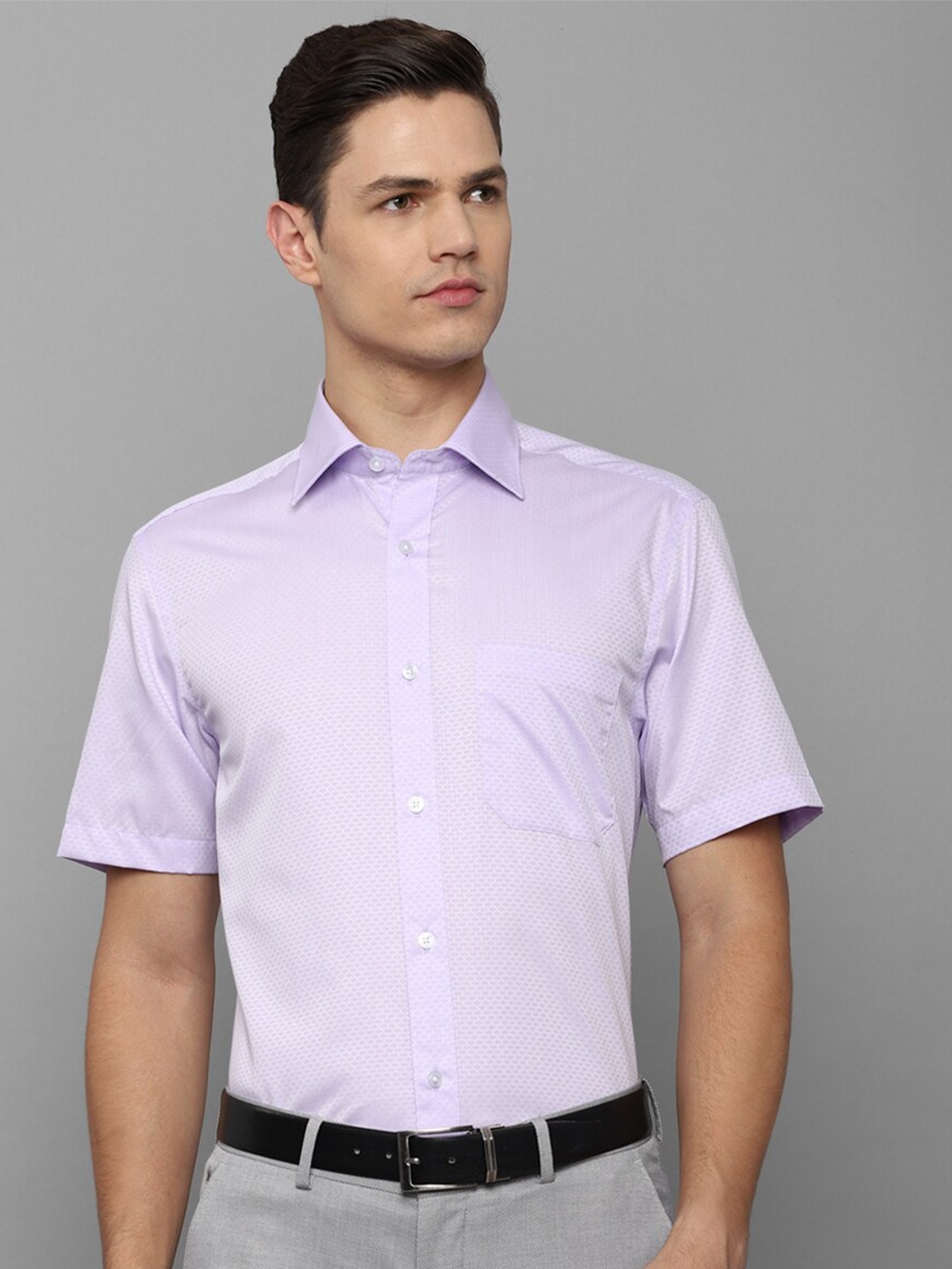 

Louis Philippe Men Pure cotton Purple Formal Shirt
