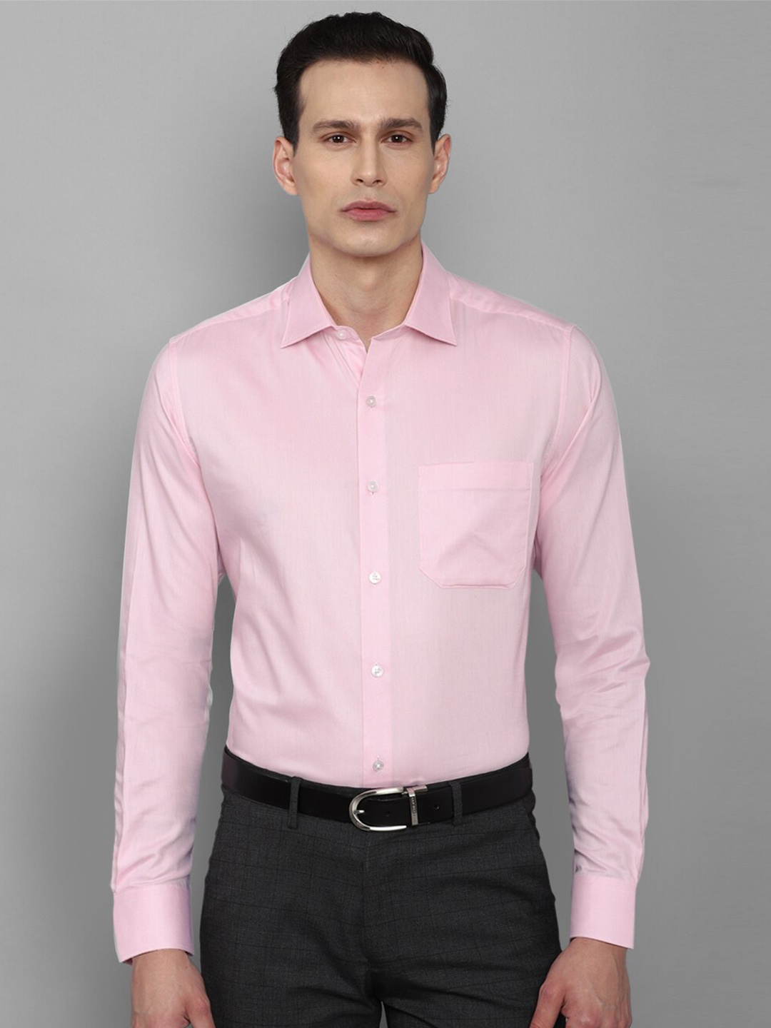 

Louis Philippe Men Pure cotton Pink Formal Shirt