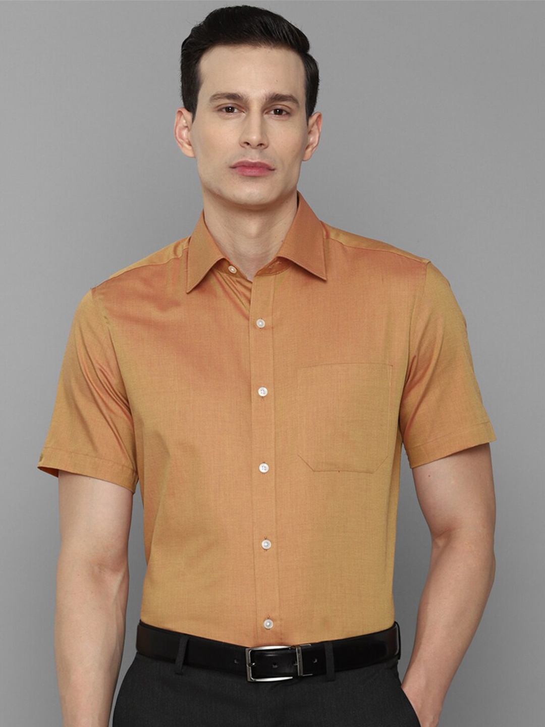 

Louis Philippe Men Orange Formal Shirt