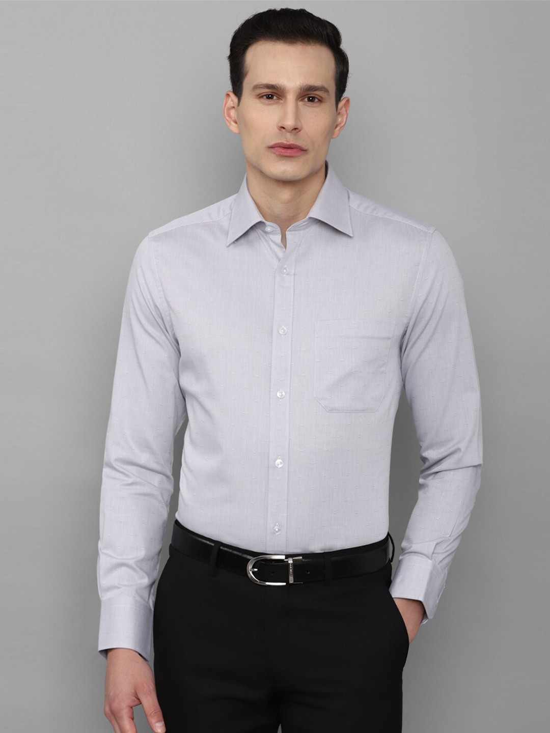 

Louis Philippe Men Grey Formal Shirt