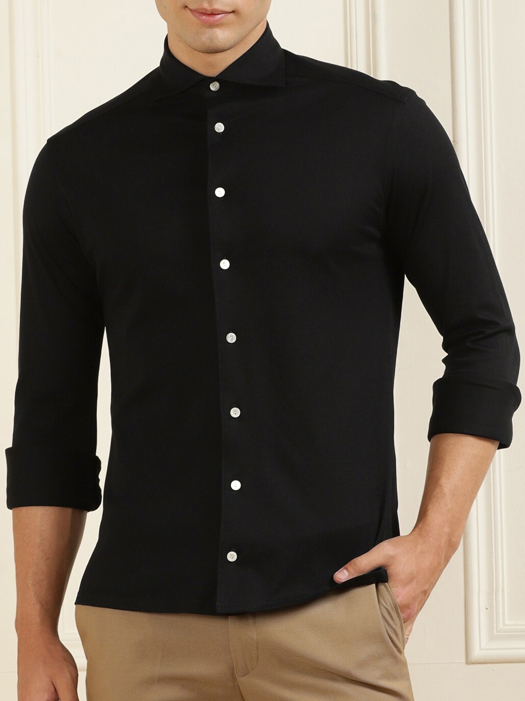 

Eton Men Black Slim Fit Casual Shirt