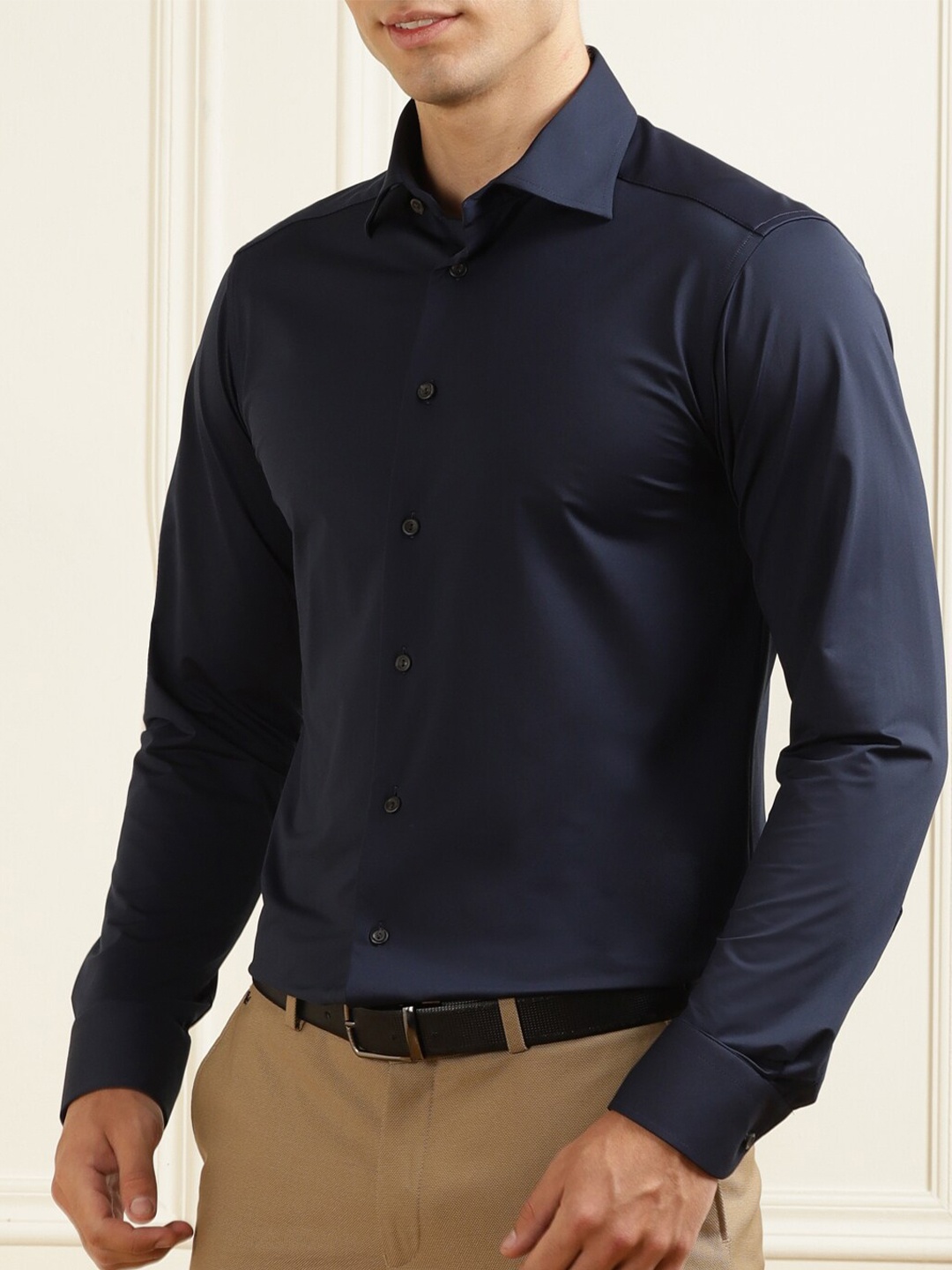 

Eton Men Navy Blue Slim Fit Formal Shirt