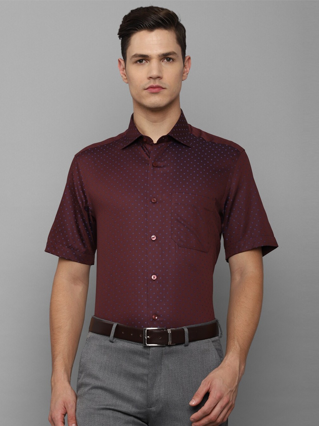 

Louis Philippe Men Maroon Formal Shirt