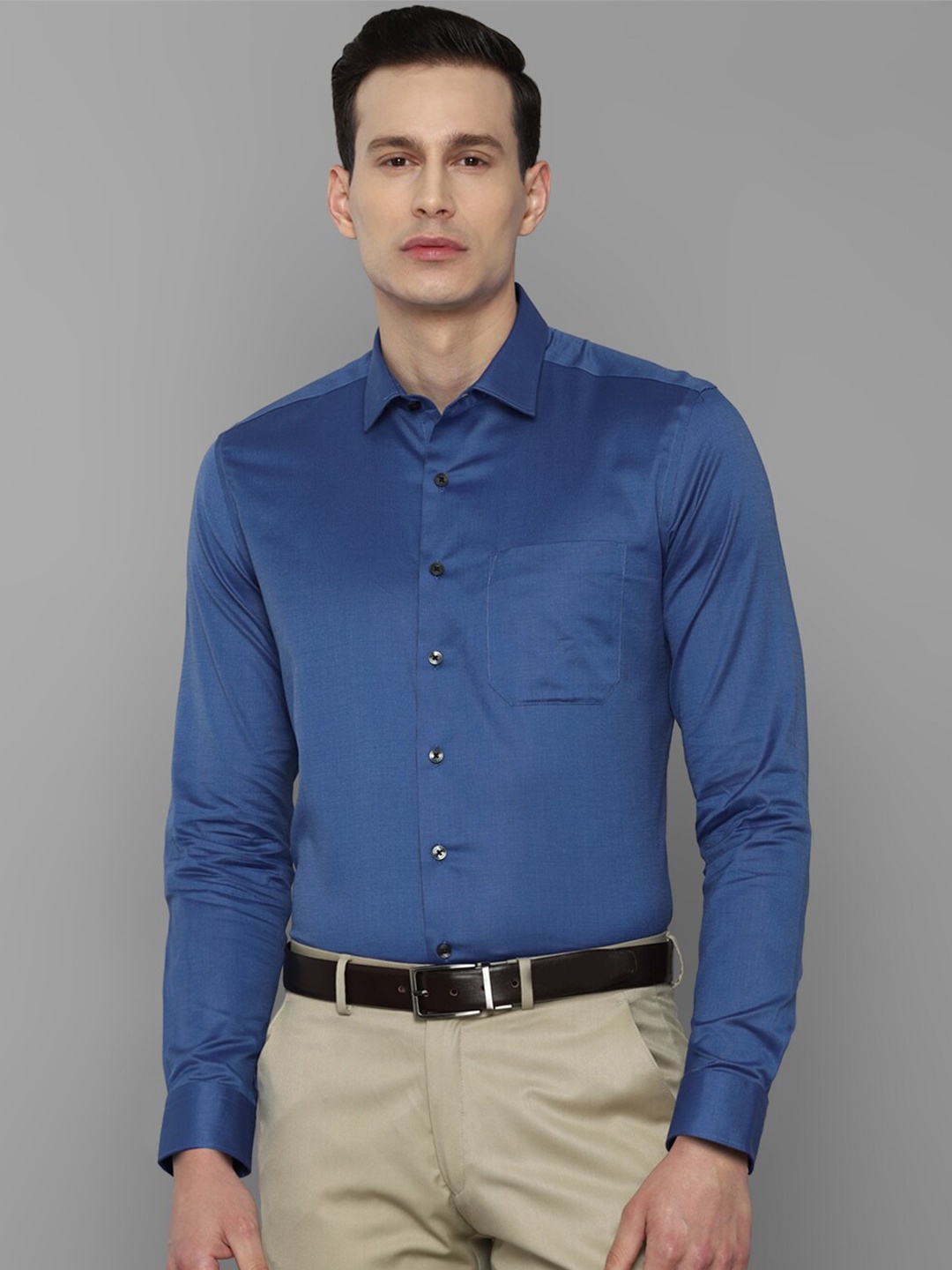 

Louis Philippe Men Blue Slim Fit Formal Shirt