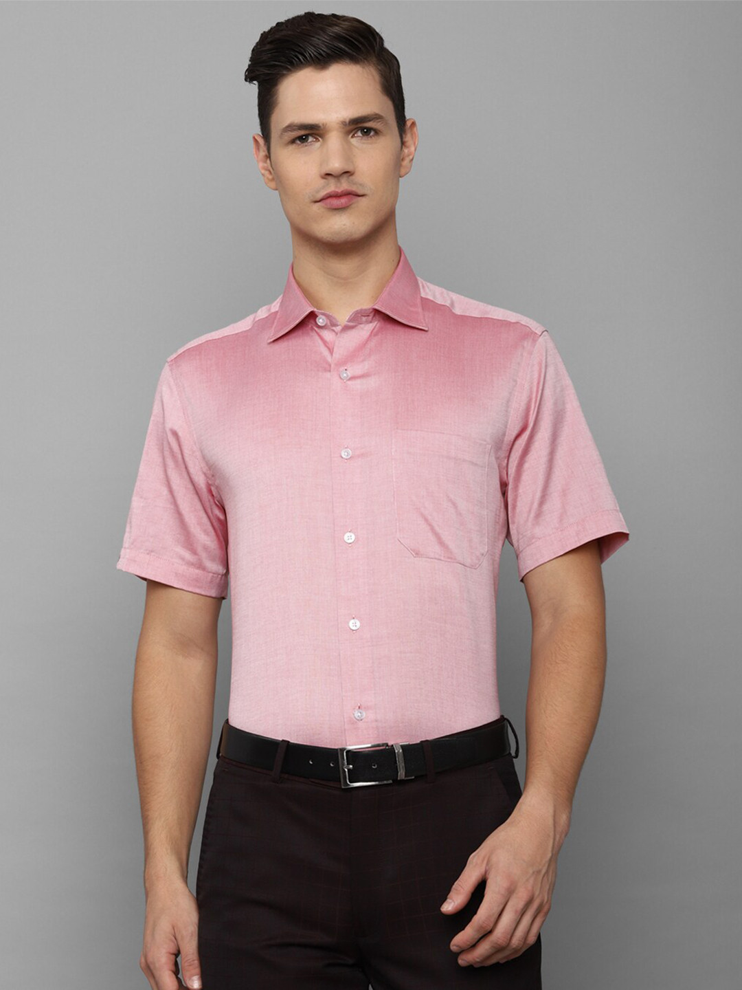 

Louis Philippe Men Pink Pure Cotton Formal Shirt