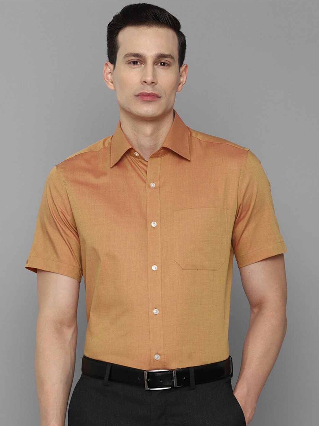 

Louis Philippe Men Orange Formal Shirt