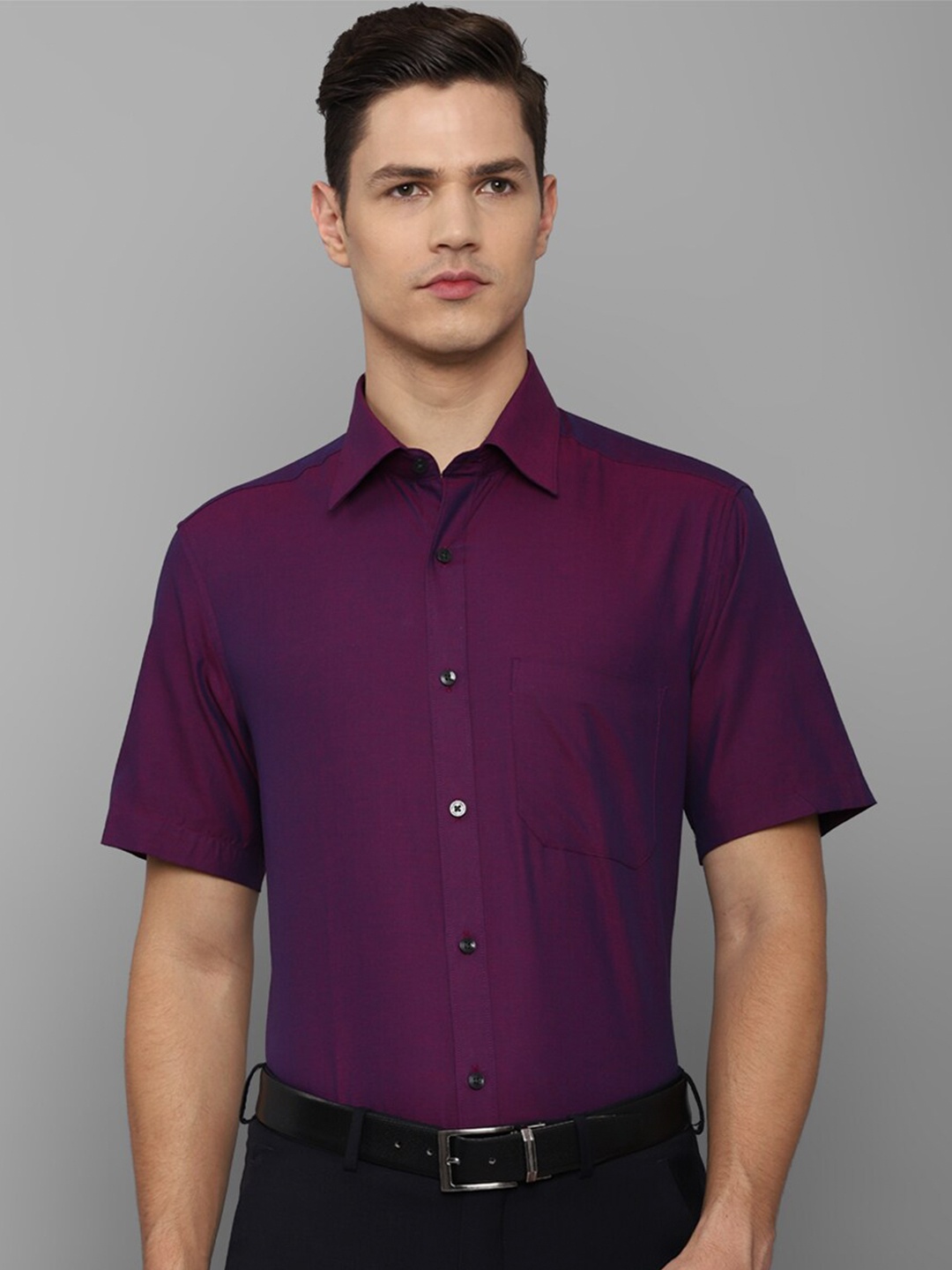 

Louis Philippe Men Purple Formal Cotton Shirt