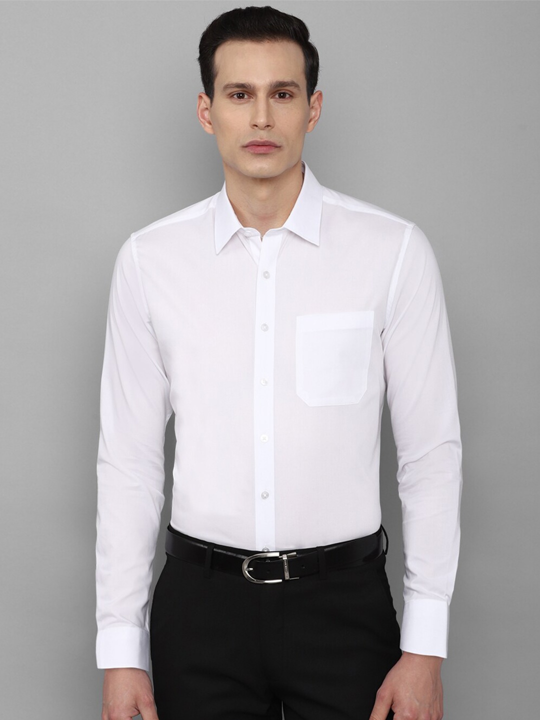 

Louis Philippe Men White Slim Fit Formal Cotton Shirt