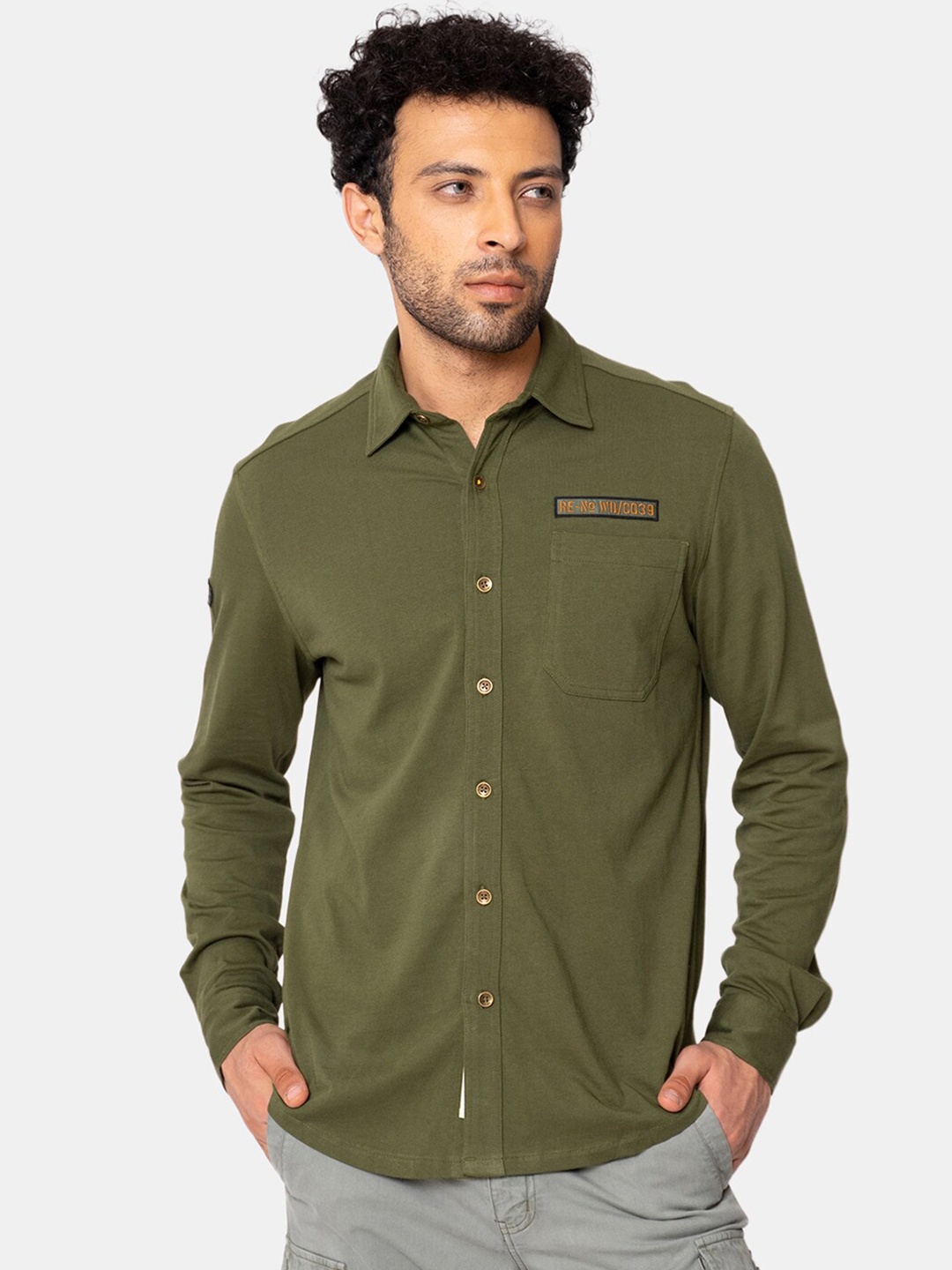 

Royal Enfield Men Green Casual Shirt