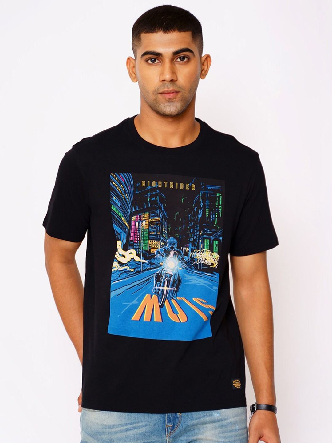 

Royal Enfield Men Black Printed T-shirt