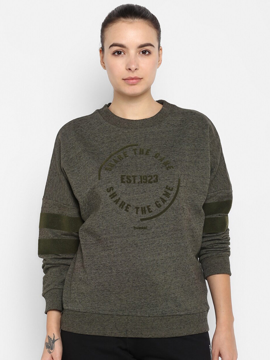 

hummel Women Grey Printed Sweatshirt