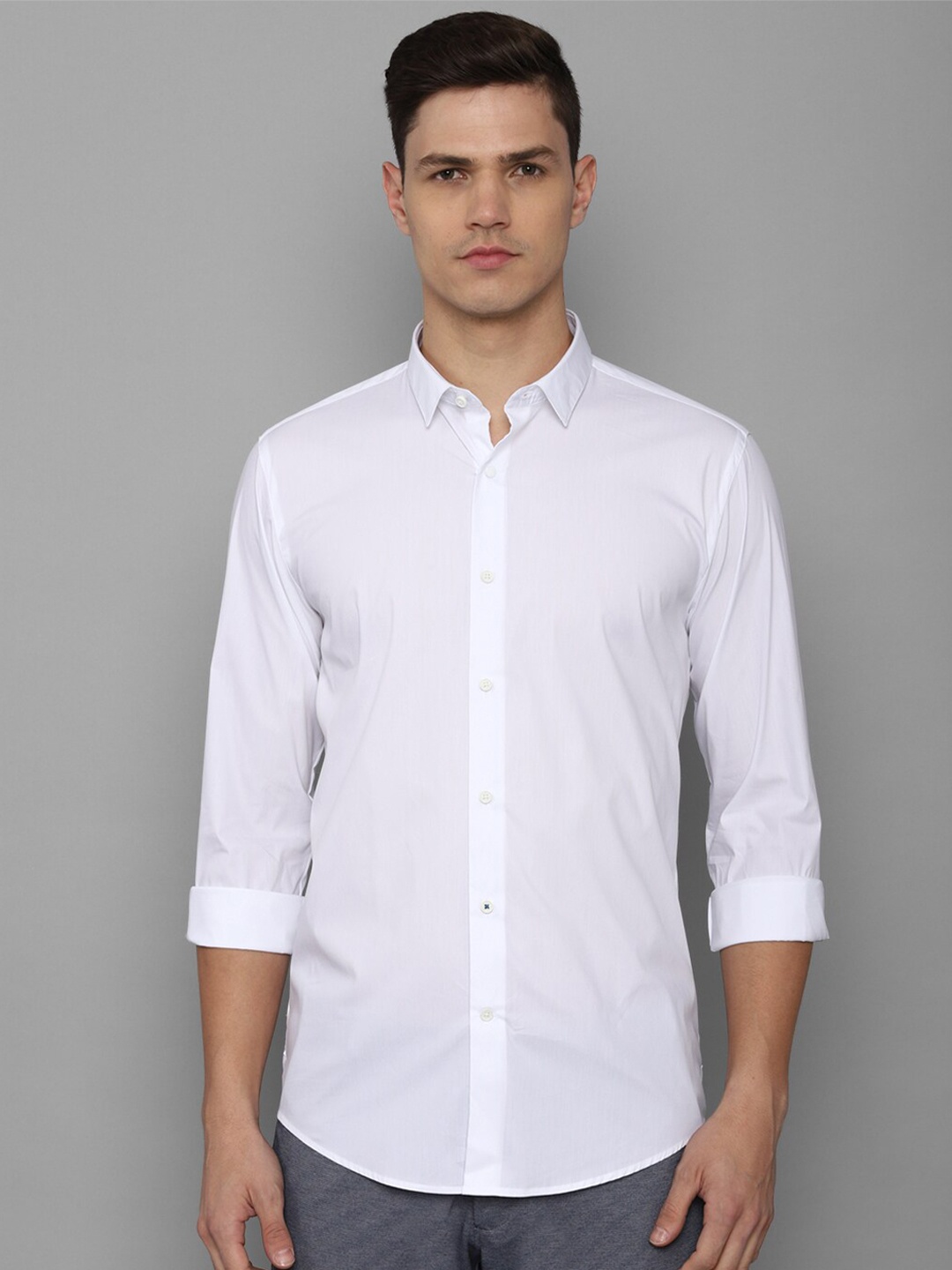 

Louis Philippe Ath.Work Men White Slim Fit Casual Shirt