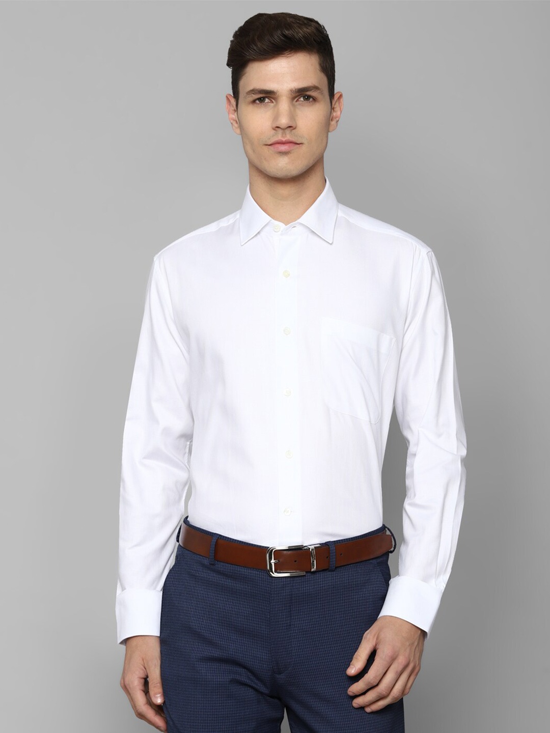 

Luxure by Louis Philippe Men White Pure Cotton Formal Shirt