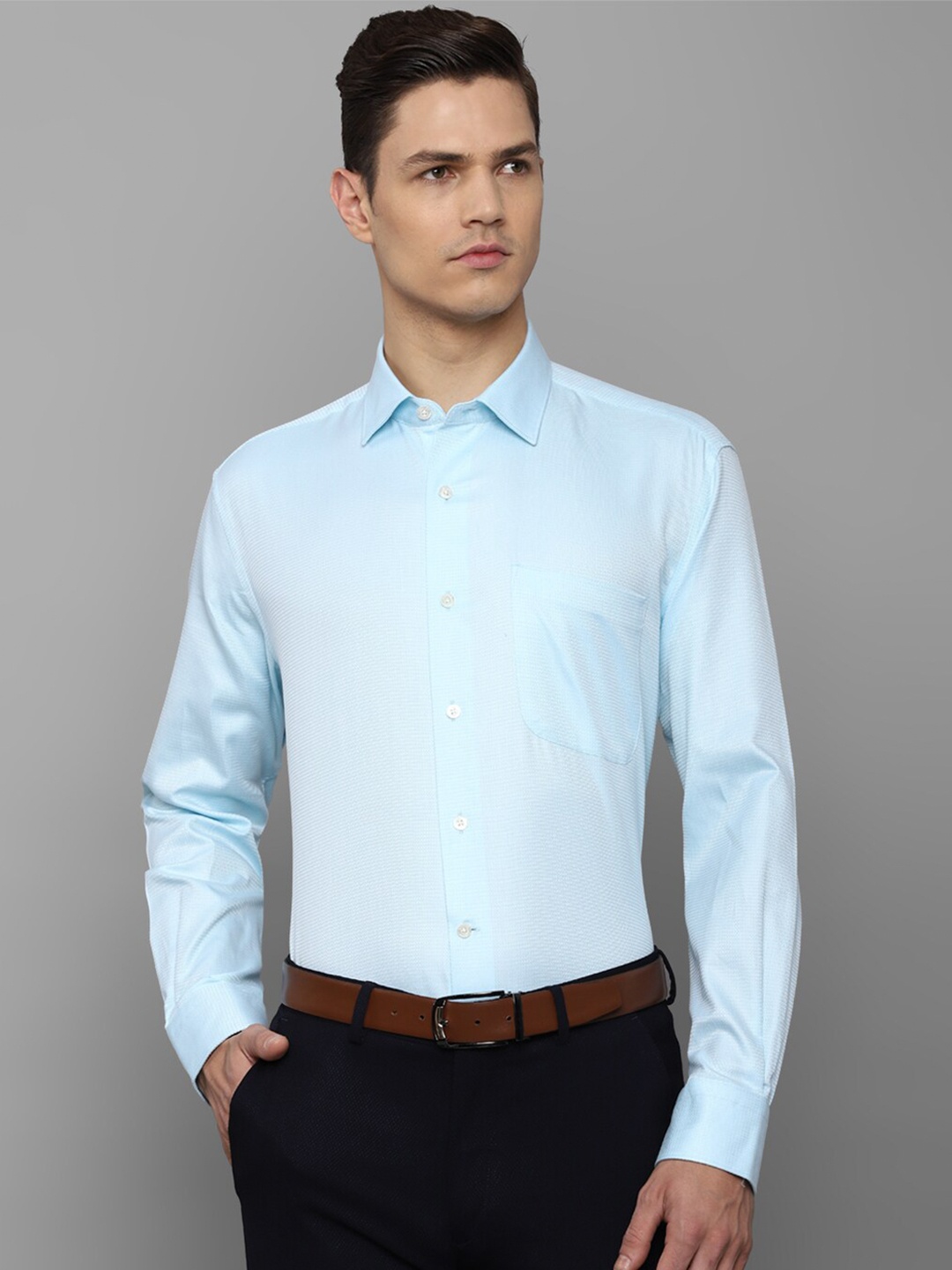 

Luxure by Louis Philippe Men Blue Formal Shirt