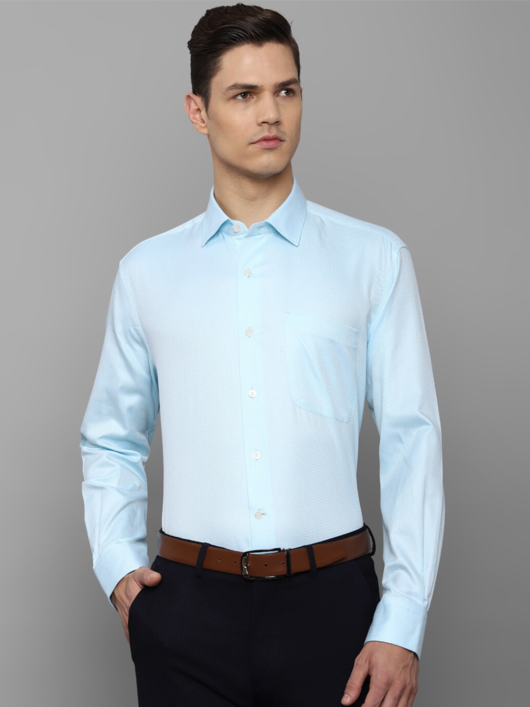 

Luxure by Louis Philippe Men Blue Formal Shirt