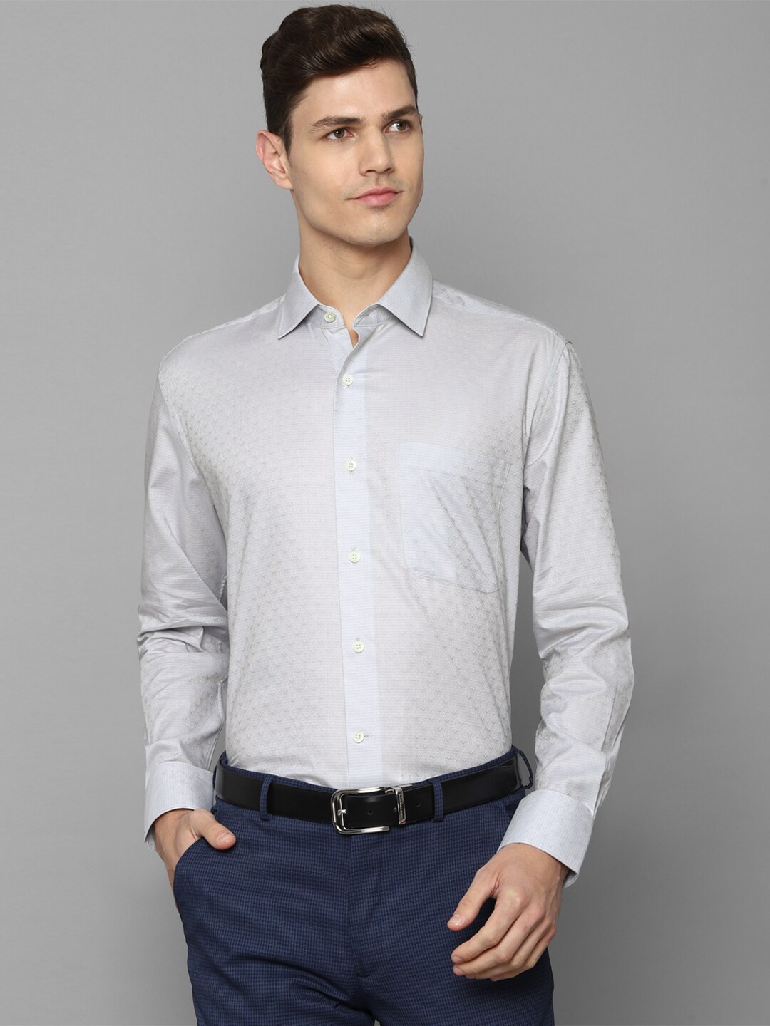 

Luxure by Louis Philippe Men Grey Formal Shirt