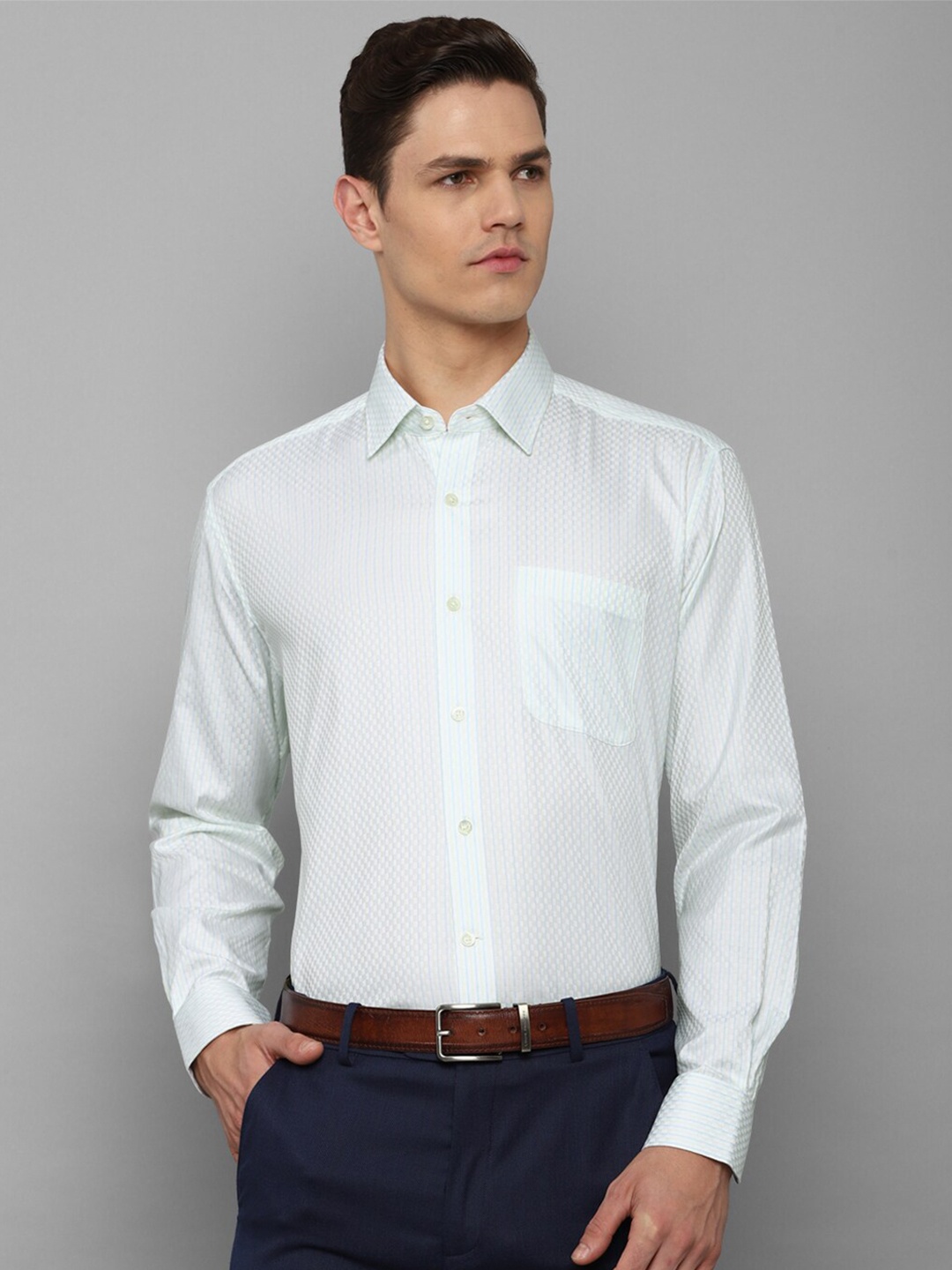

Luxure by Louis Philippe Men Blue Formal Shirt