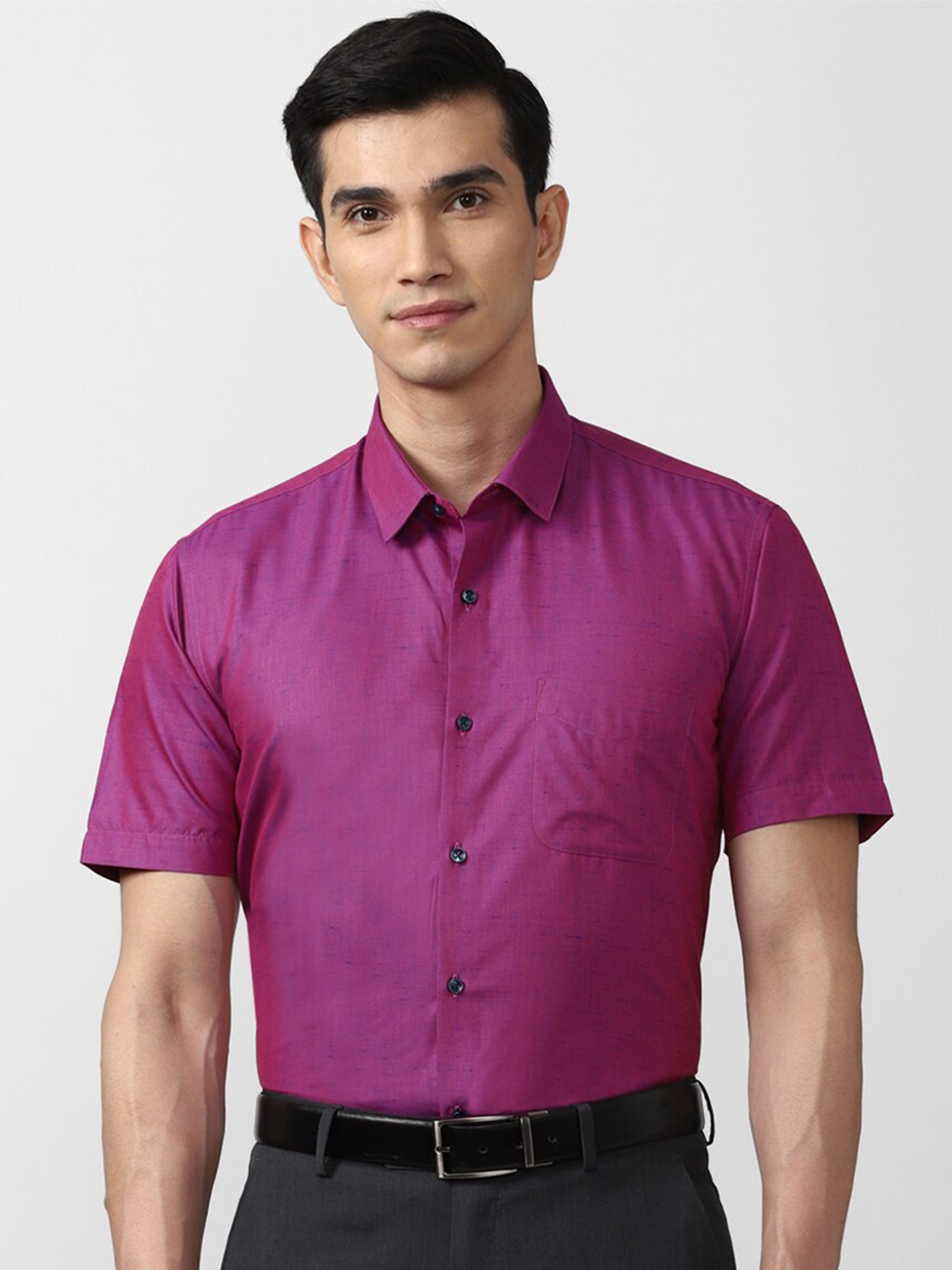 

Peter England Men Purple Casual Shirt