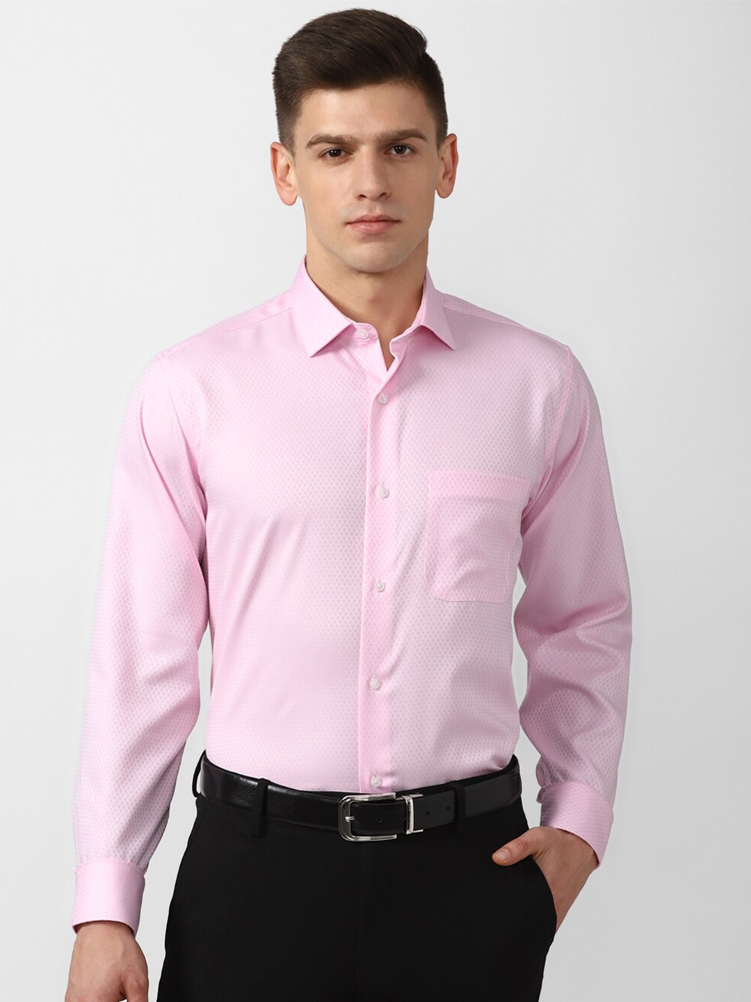 

Van Heusen Men Pink Formal Cotton Shirt
