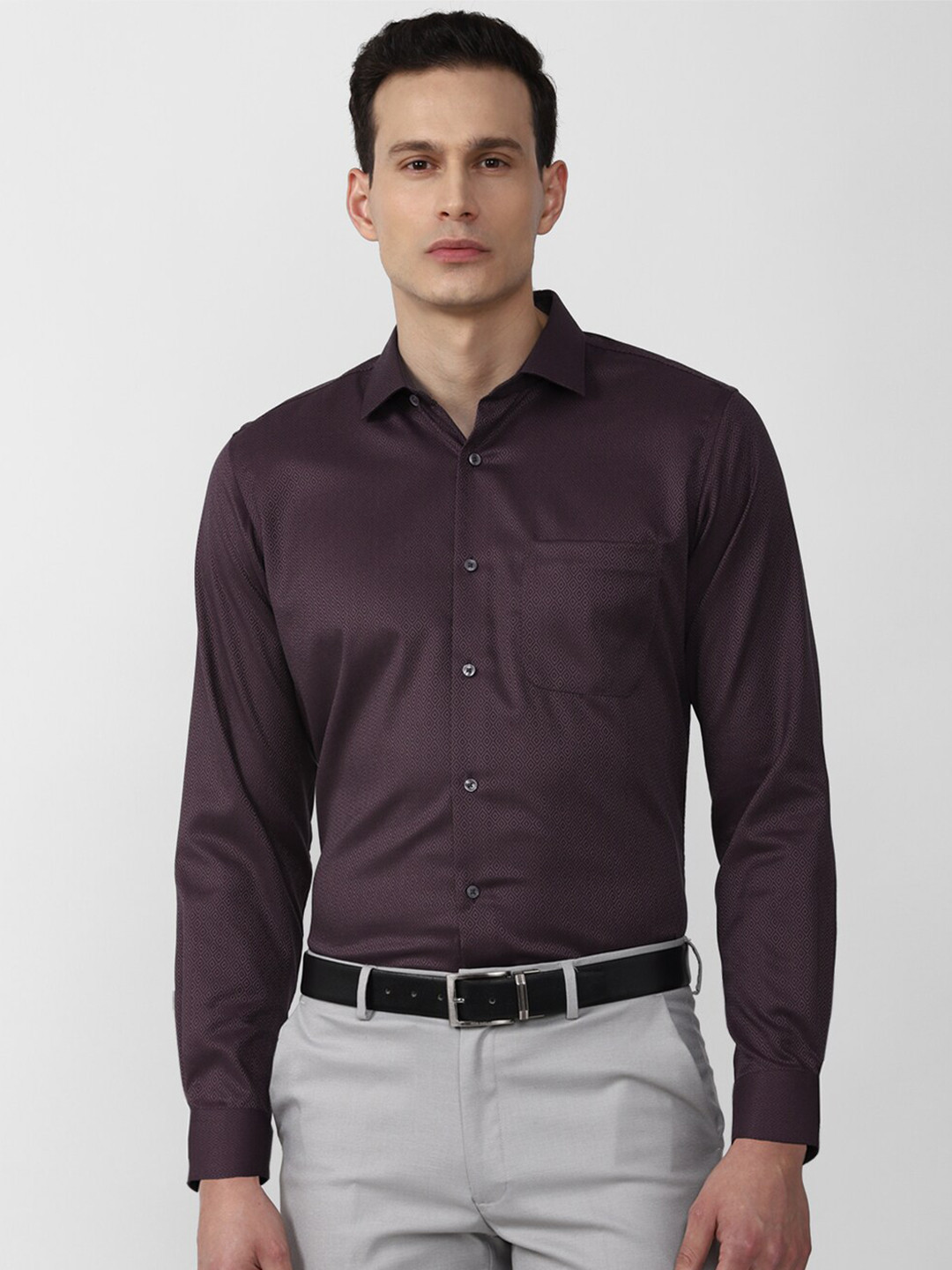 

Van Heusen Men Purple Formal Cotton Shirt