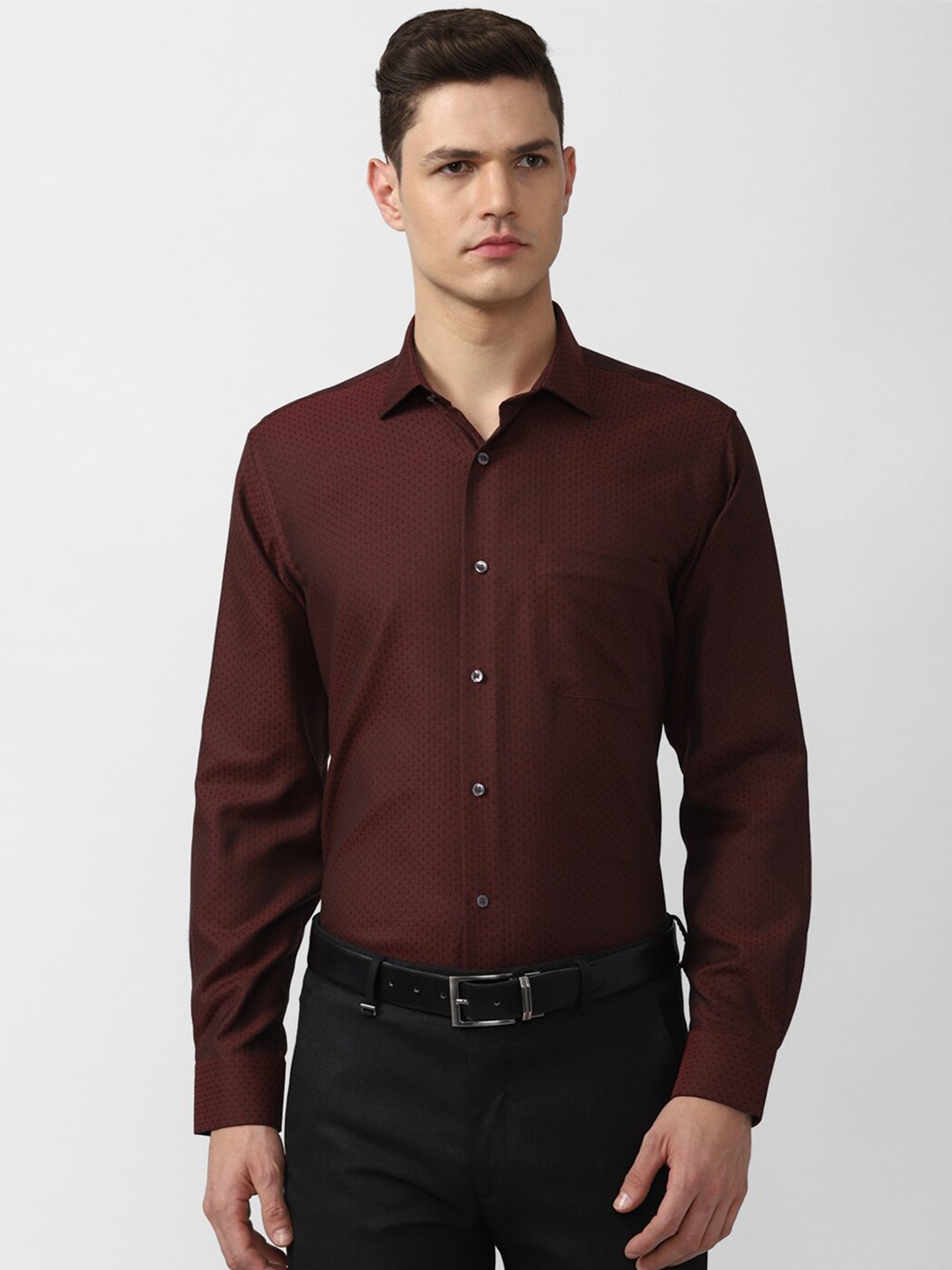 

Van Heusen Men Brown Formal Cotton Shirt