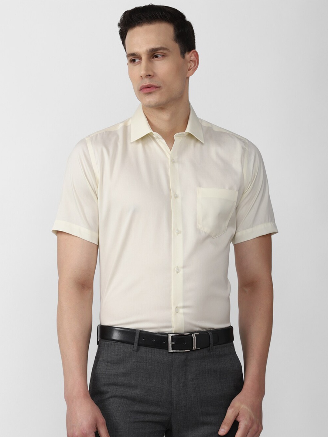 

Van Heusen Men Beige Formal Cotton Shirt