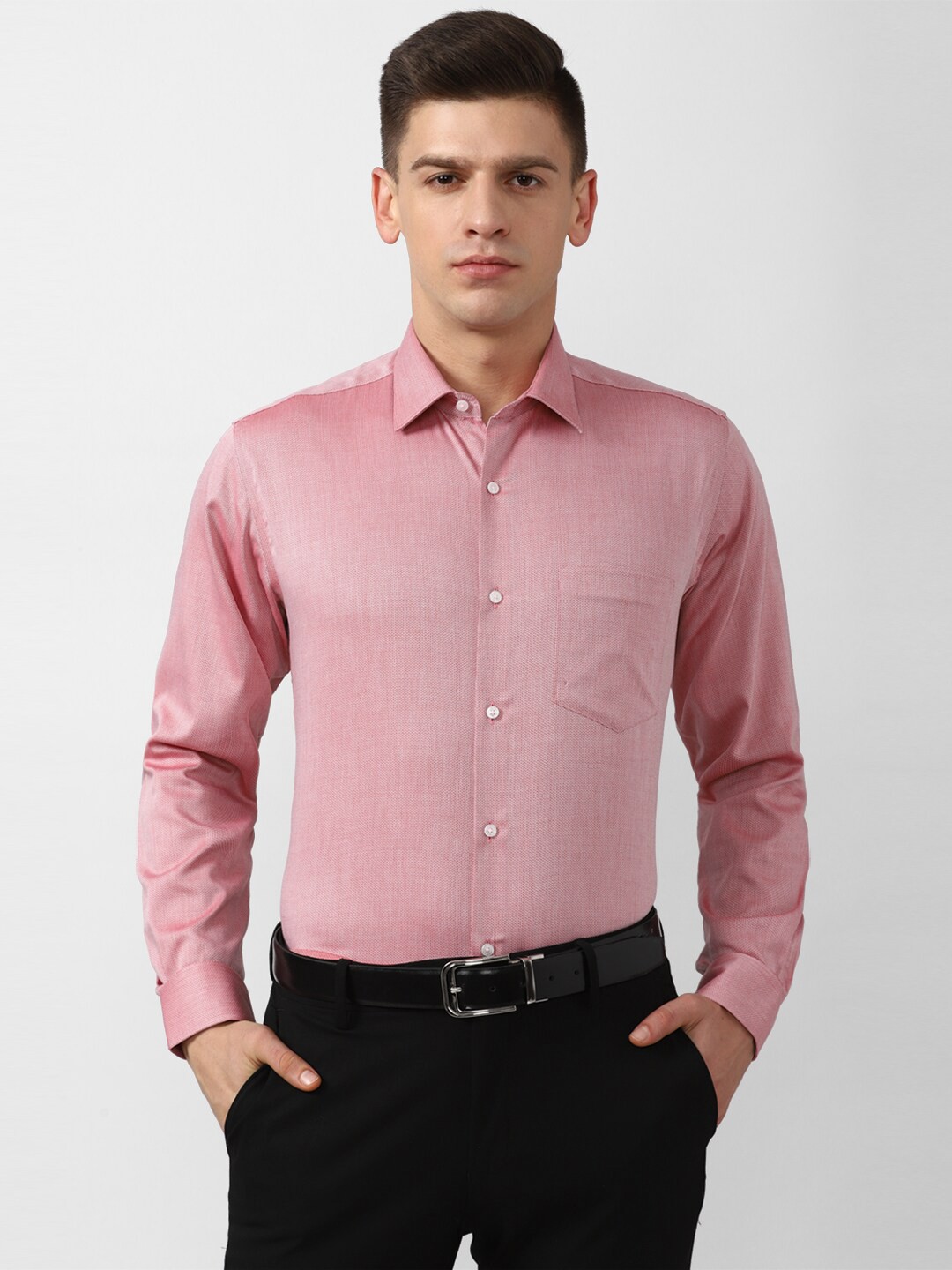 

Van Heusen Men Pink Formal Cotton Shirt