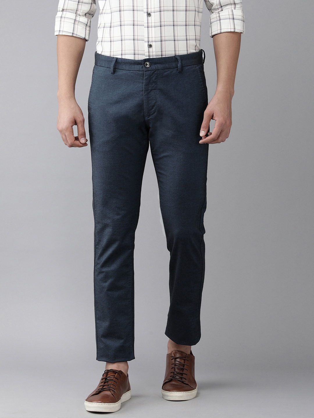 

Arrow Sport Men Navy Blue Slim Fit Trousers