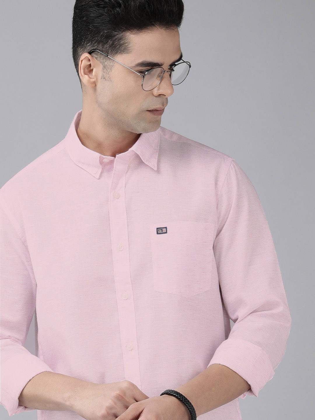 

Arrow Sport Men Pink Original Slim Fit Full Sleeves Casual Shirt
