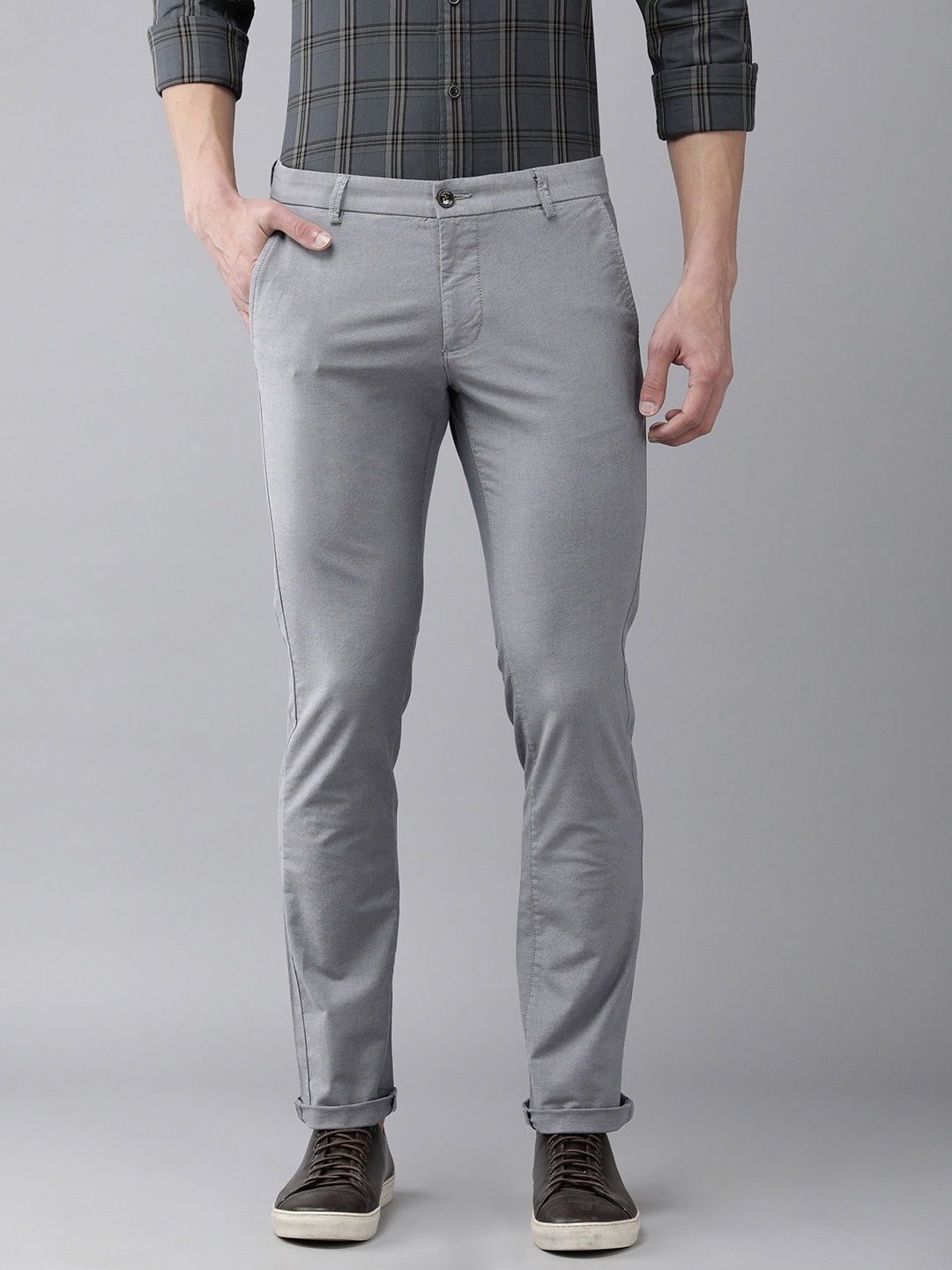 

Arrow Sport Men Grey Slim Fit Trousers