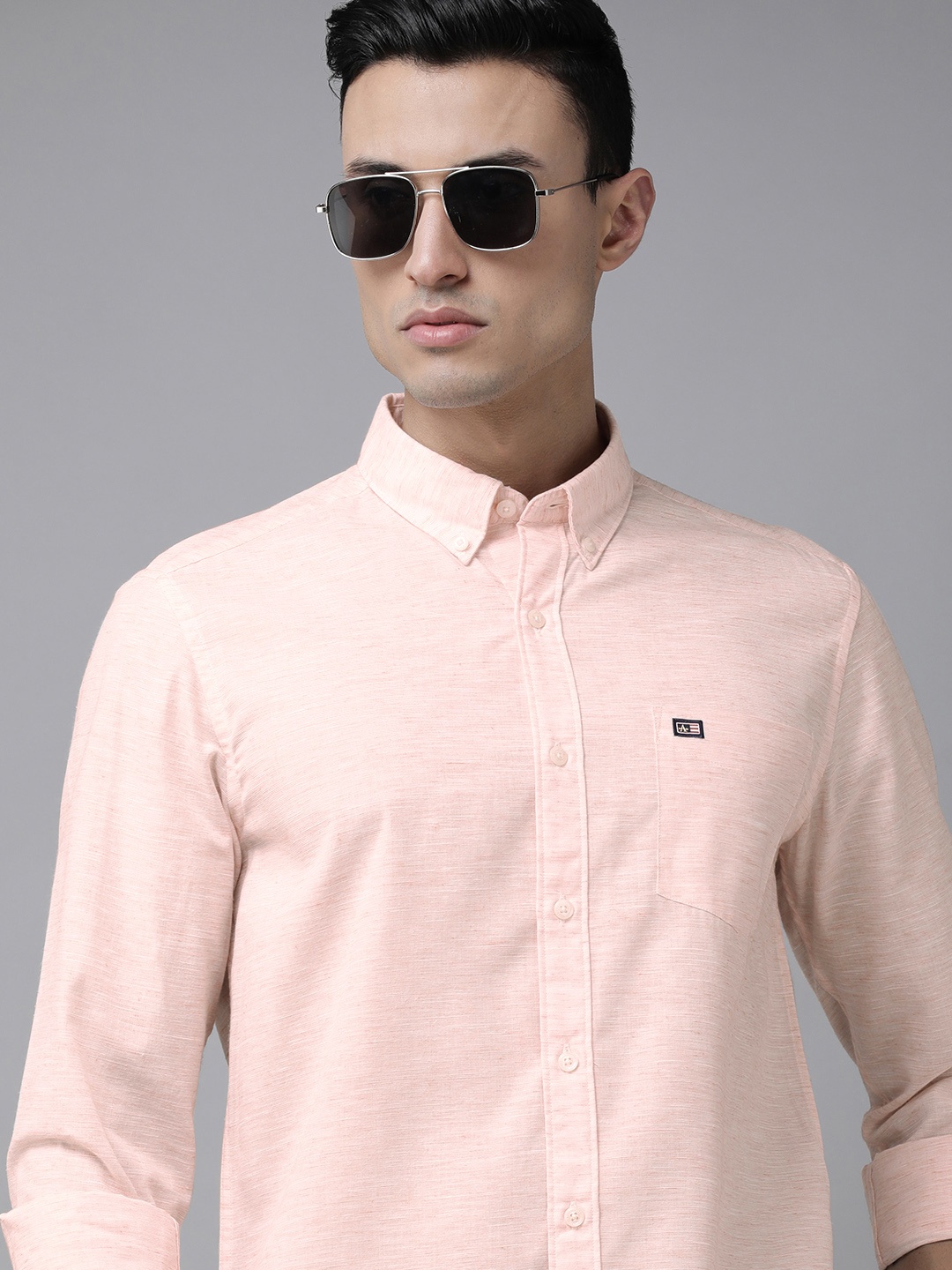 

Arrow Sport Men Light Pink Original Slim Fit Solid Casual Shirt